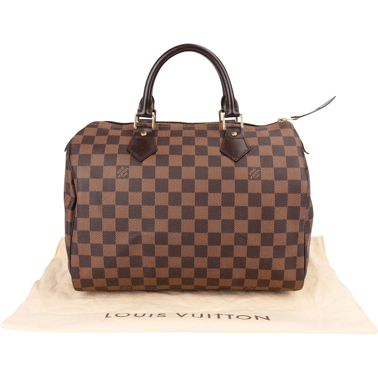 Louis Vuitton Monogram Damier Ebene Speedy 30 Boston Bag