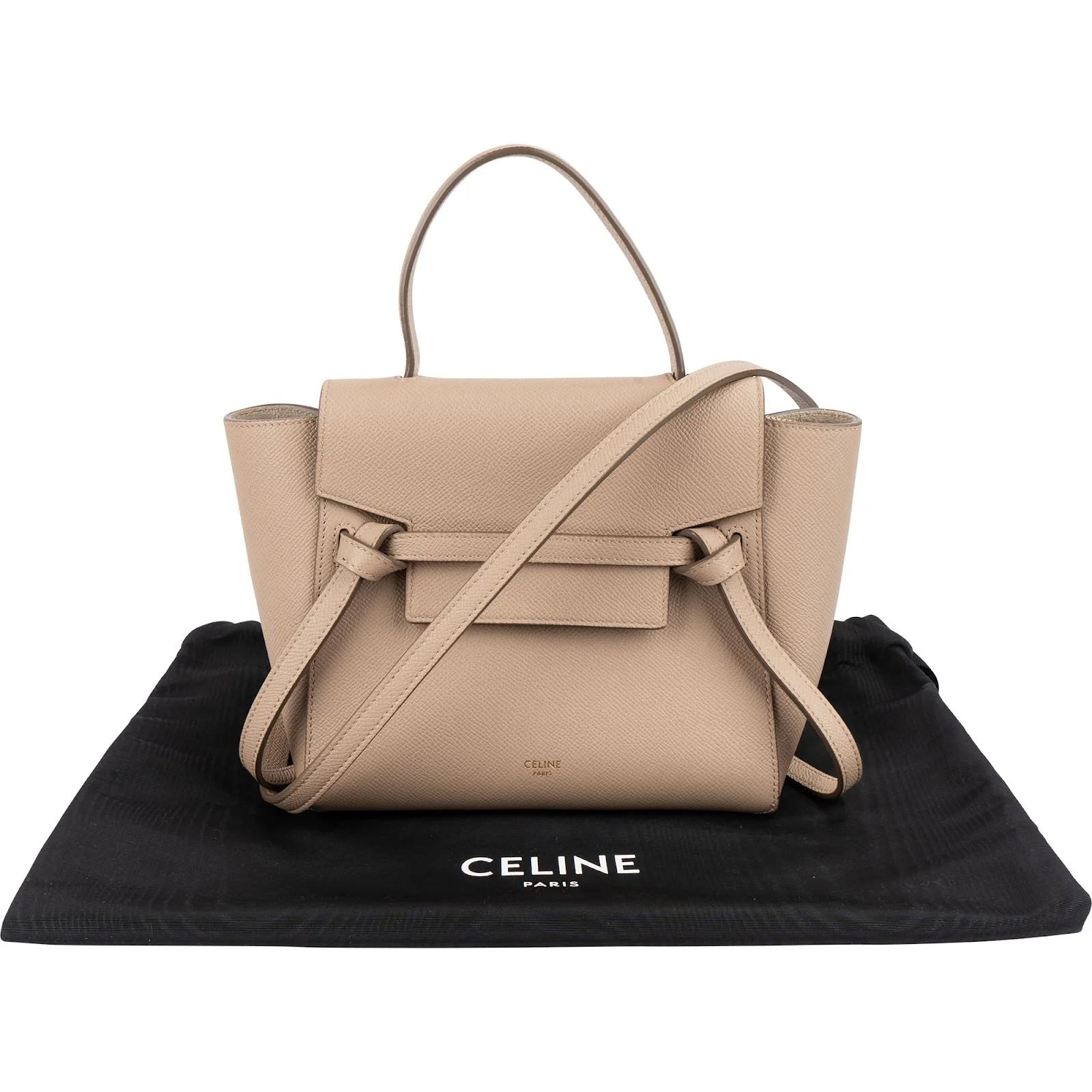 Celine Grained Leather Belt Nano Handbag