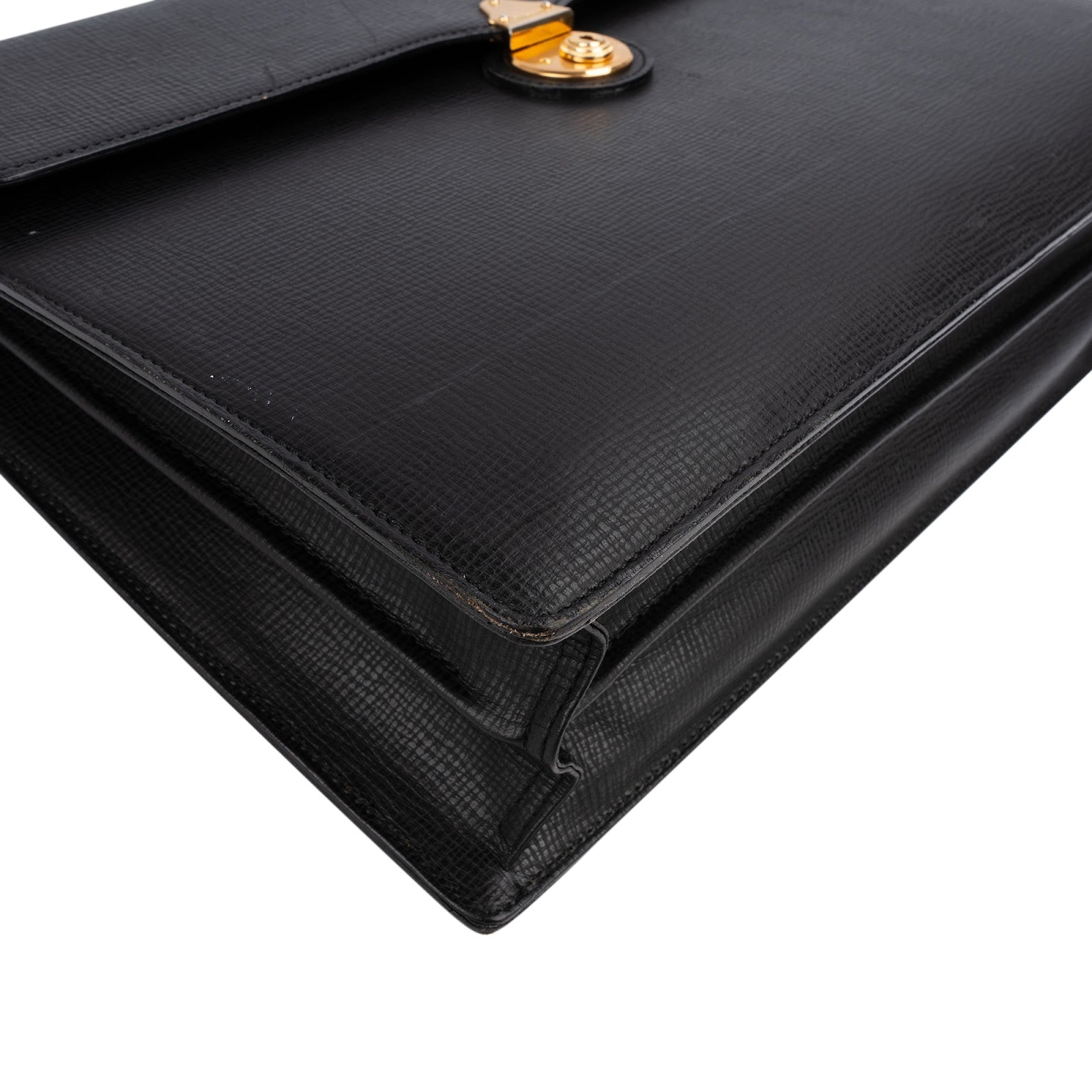 Burberrys Textured Leather Aktentasche