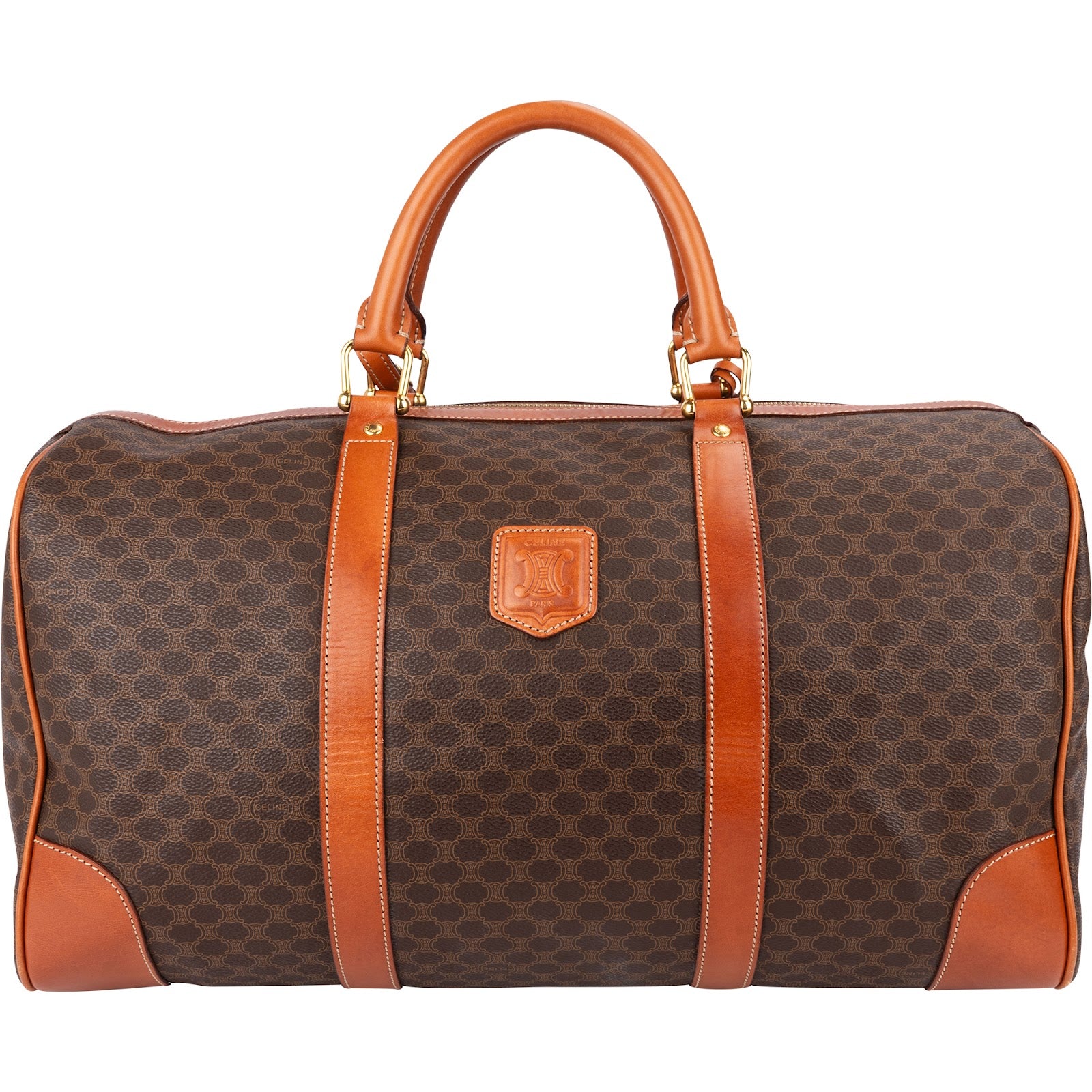 Celine Monogram Macadam Canvas Boston 45 Reisetasche