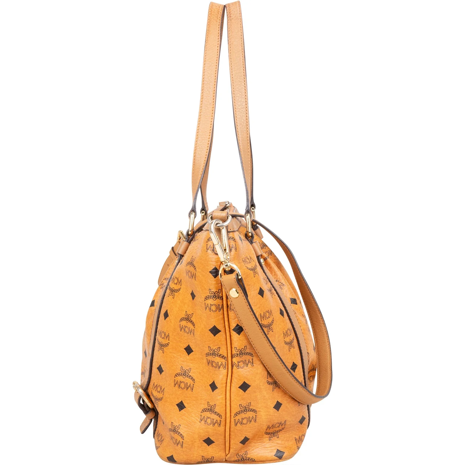 MCM Monogram Visetos Satchel Tote Shoulder Bag