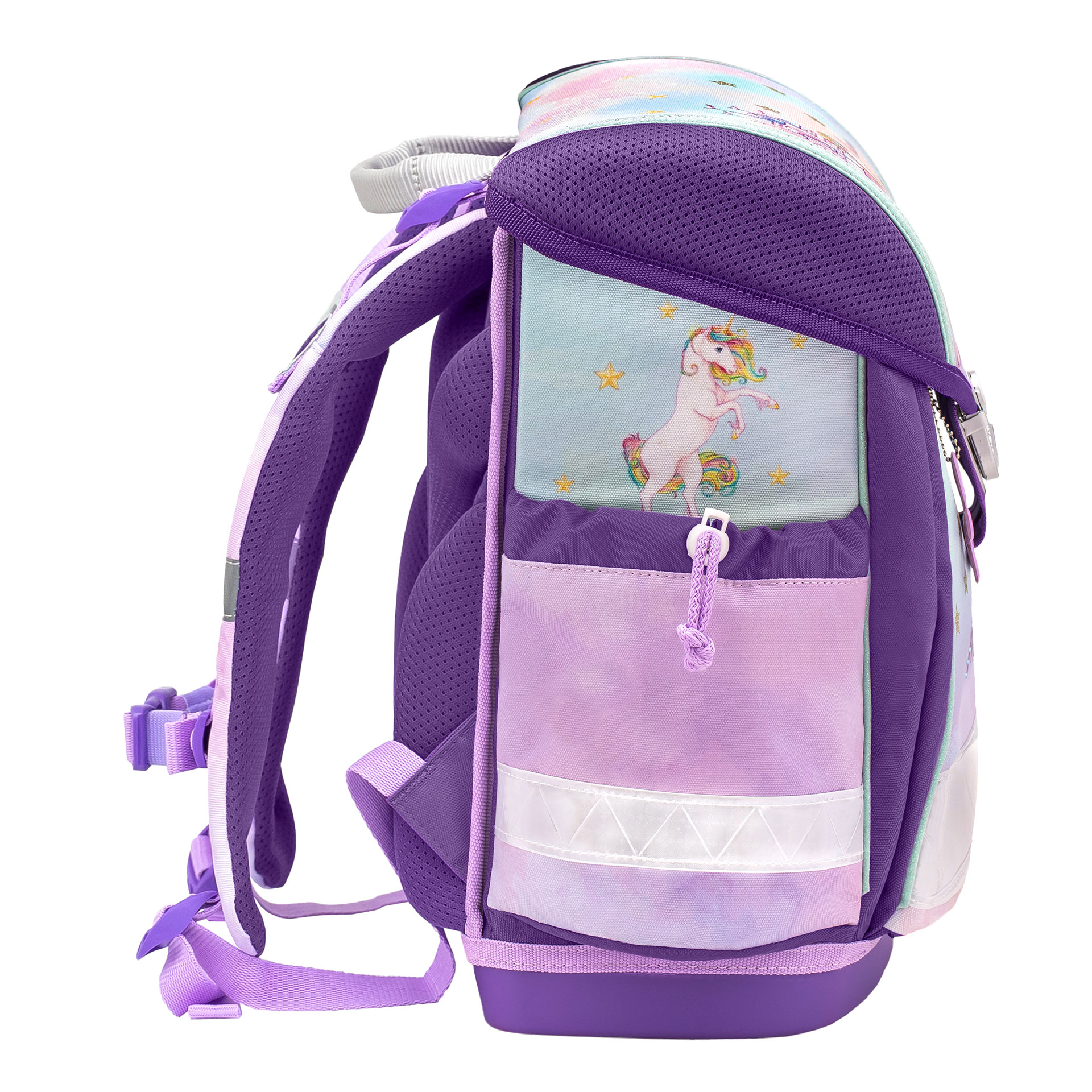 Classy ergonomisches Schulranzen-Set 4-teilig - Rainbow Unicorn Magic 