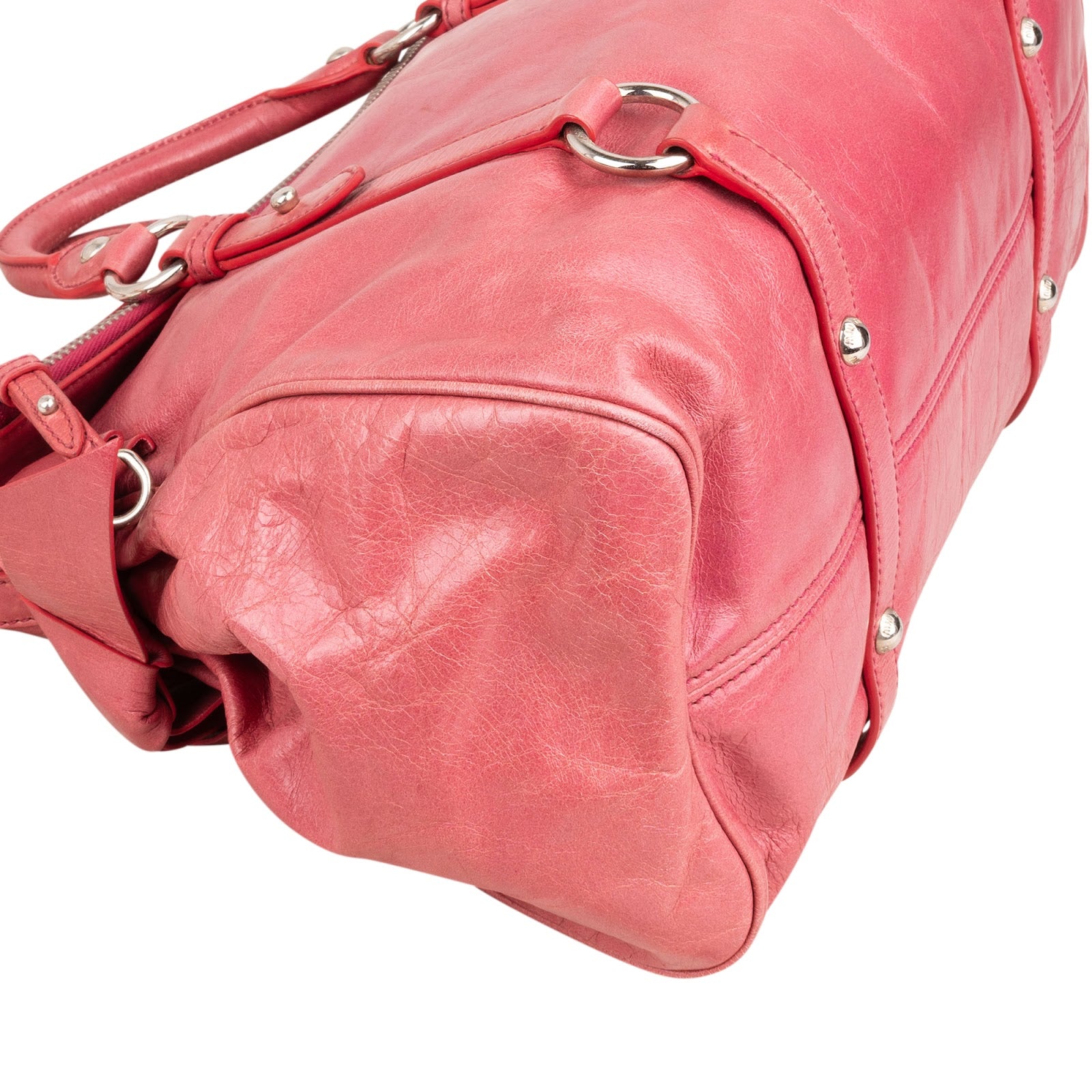 Miu Miu – Vitello Lux Leather Bow Satchel Handtasche