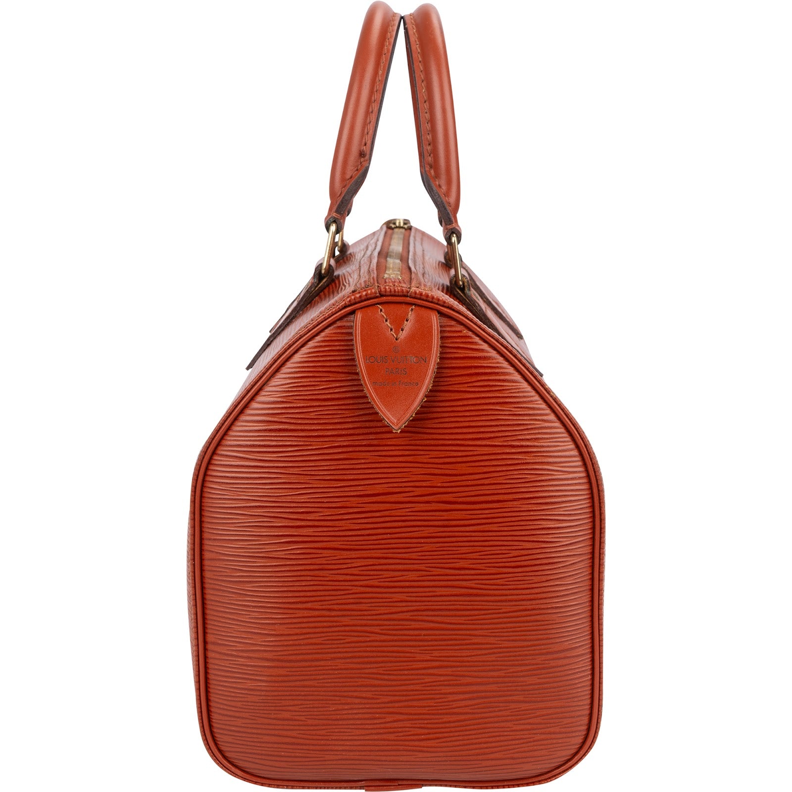 Sac Speedy 30 Boston Louis Vuitton en cuir Epi couleur cognac