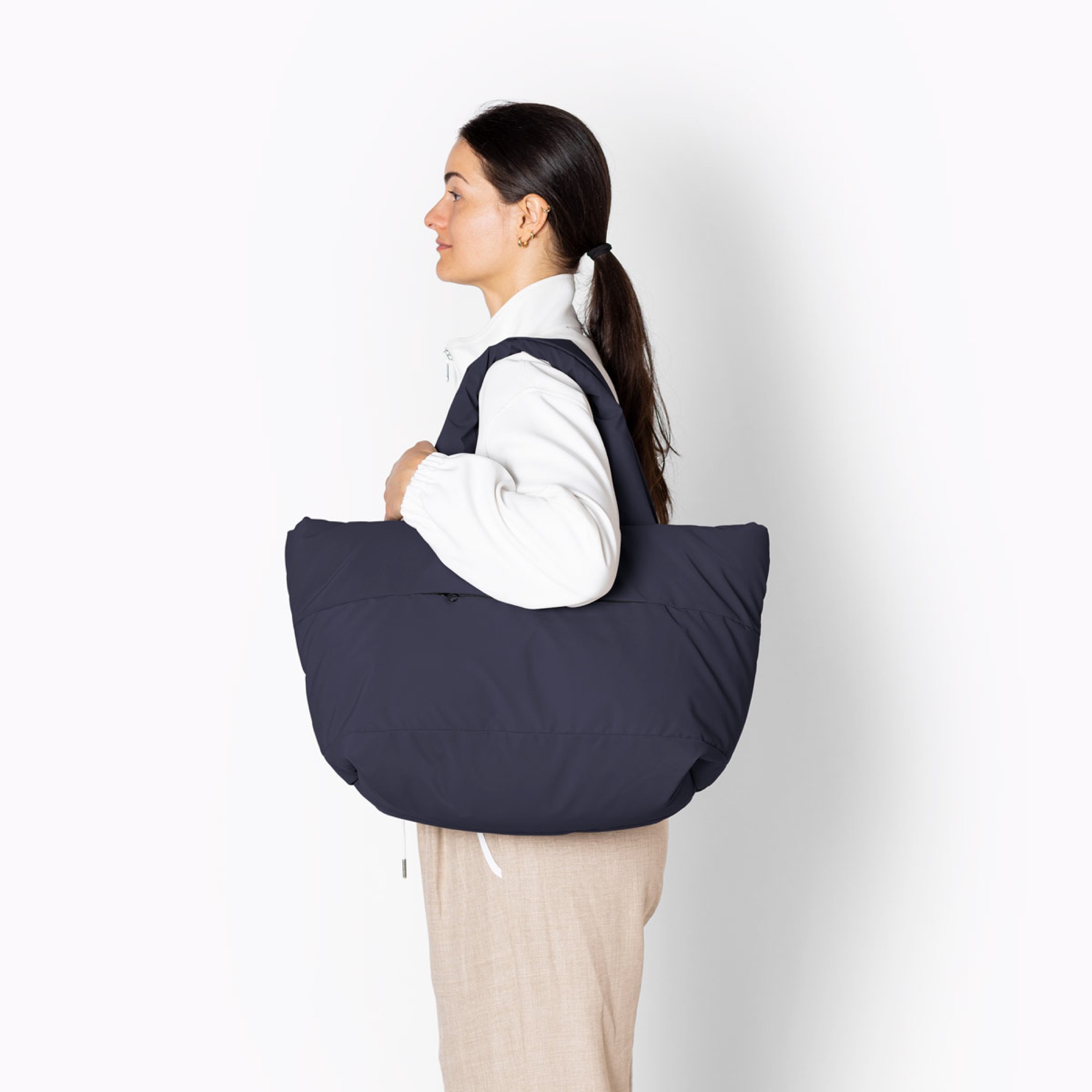 Olivia Puffy Bag Moss - Dark Navy
