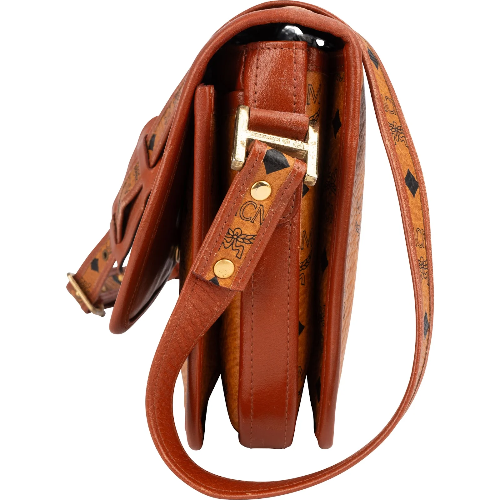MCM Monogram Visetos Coated Canvas Flap Crossbody Bag