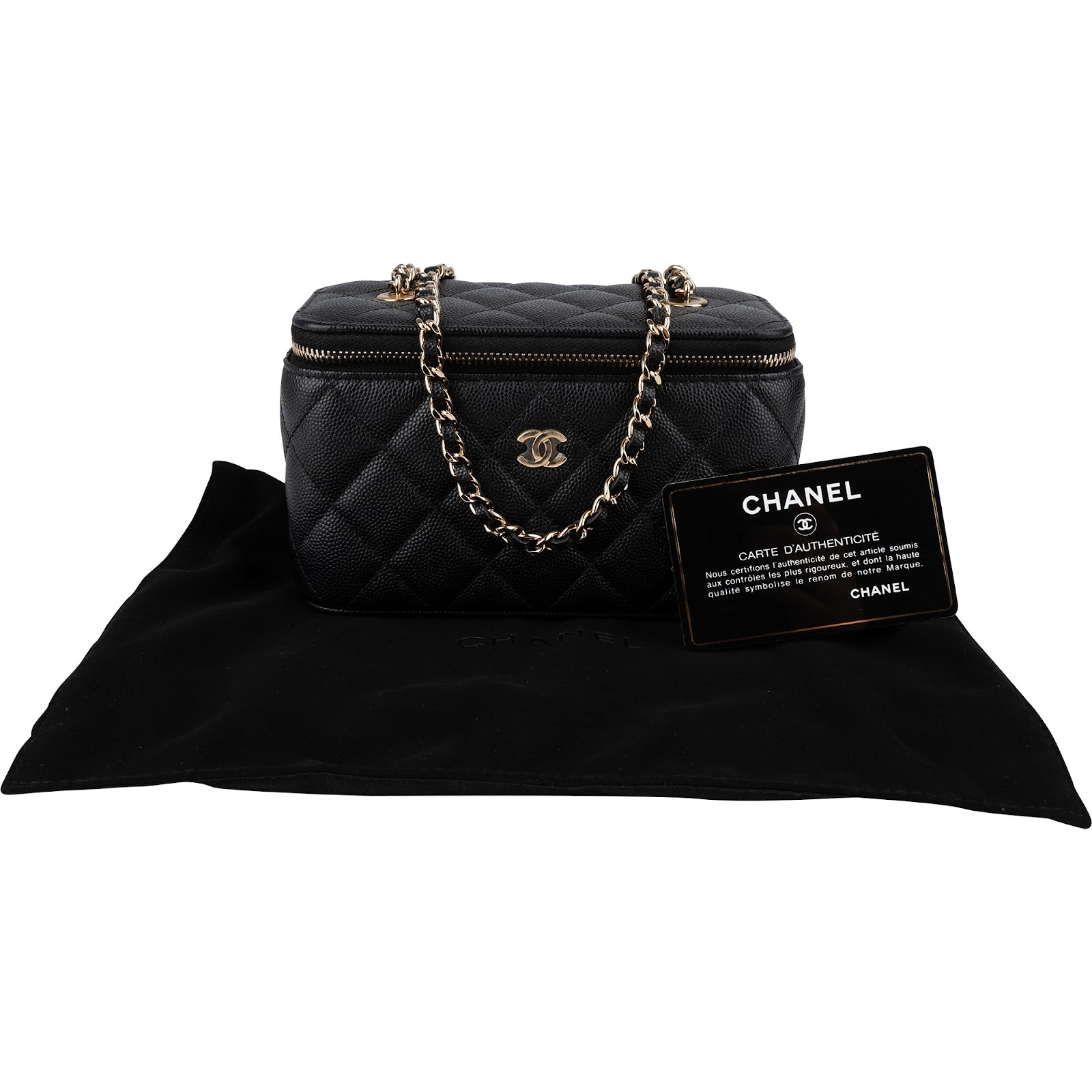 Chanel - Quilted Caviar Leather Vanity Case