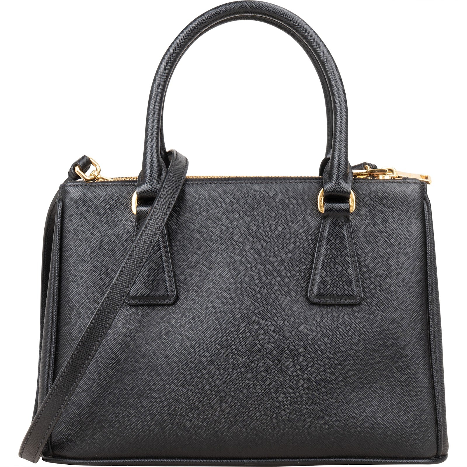 Prada Saffiano Leather Small Galleria Double ZIP Handbag