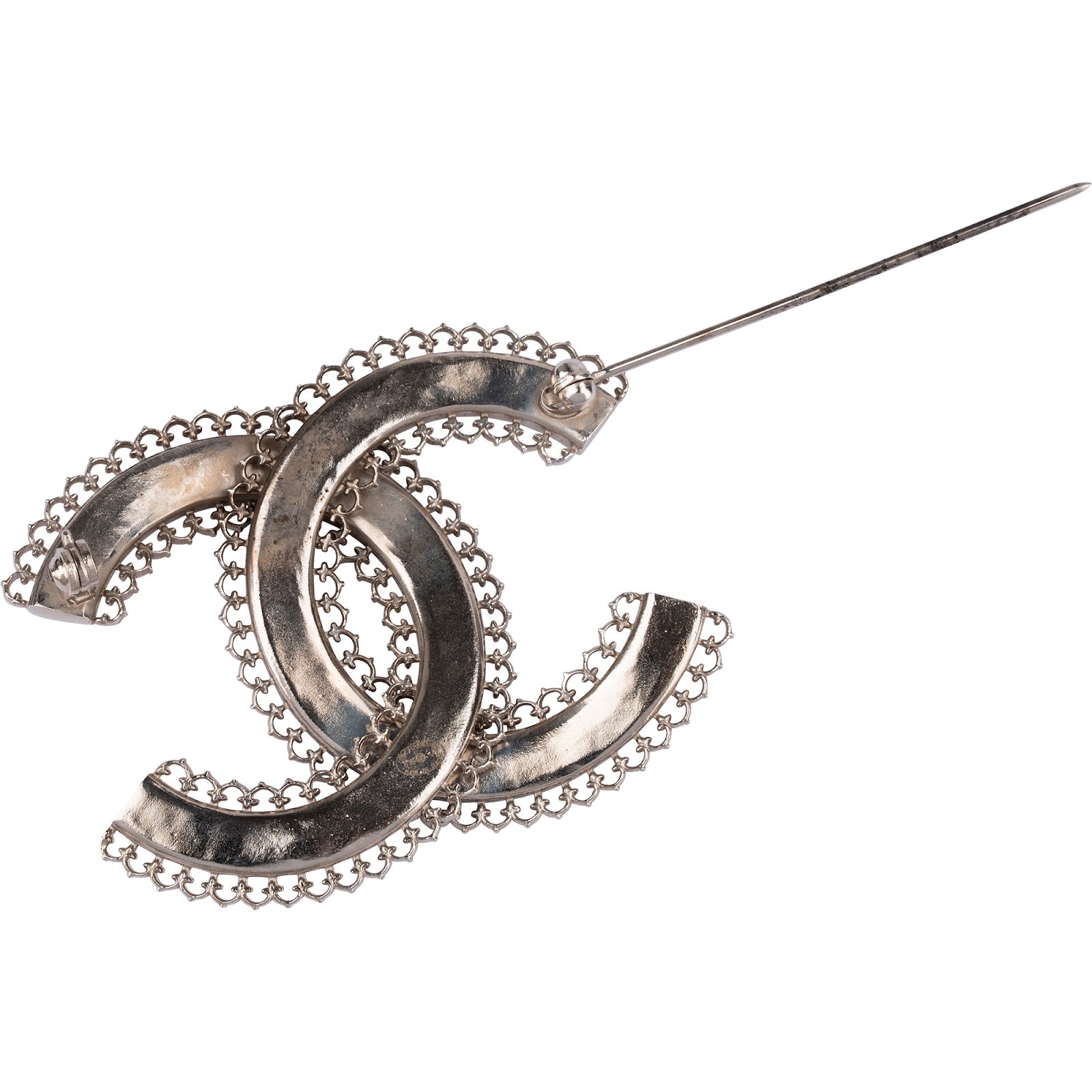 Chanel - Filigree CC Emblem Brooch
