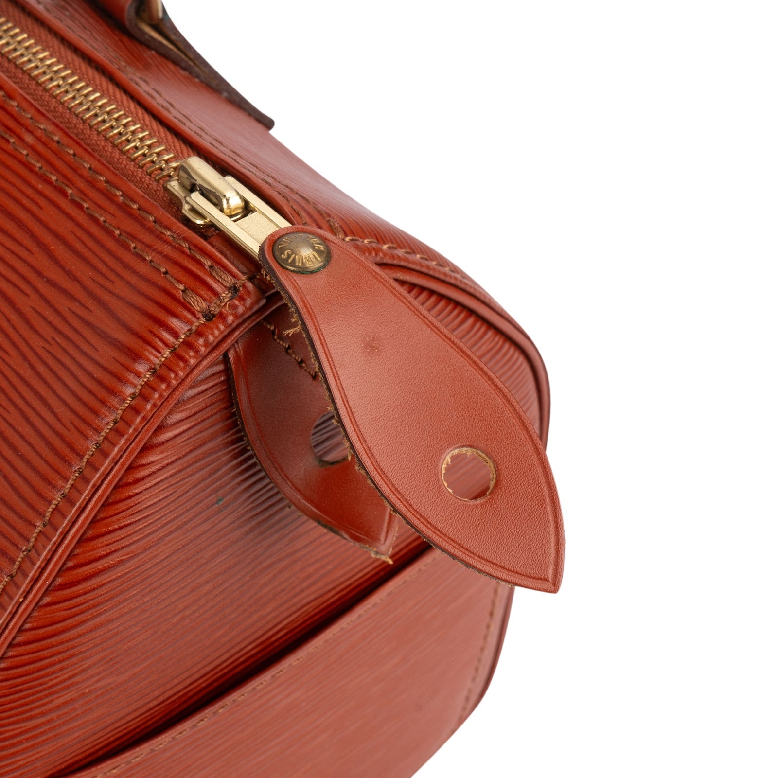 Sac Speedy 30 Boston Louis Vuitton en cuir Epi couleur cognac