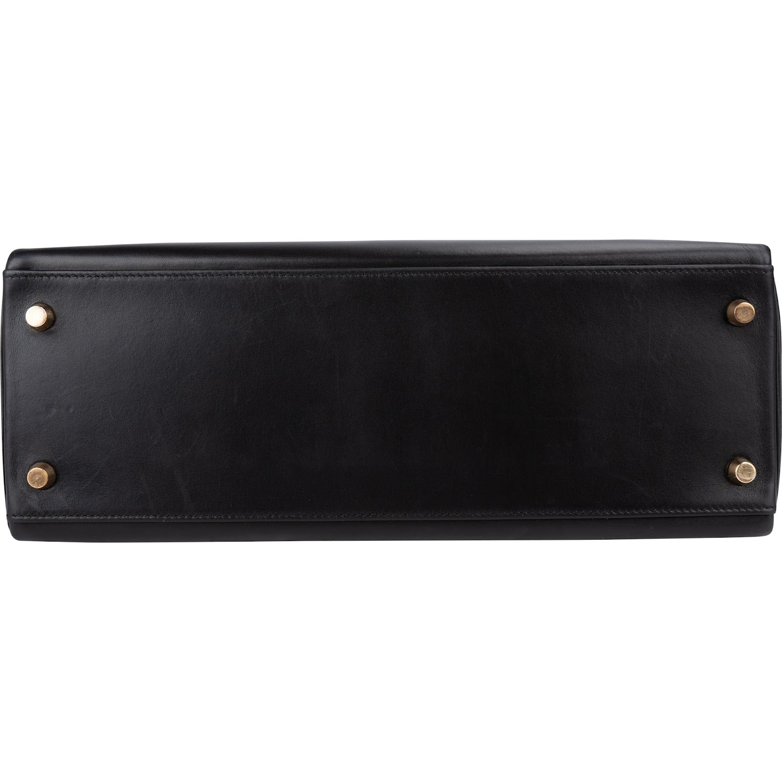Hermès Noir Box Calf Leather Kelly 32 Handbag