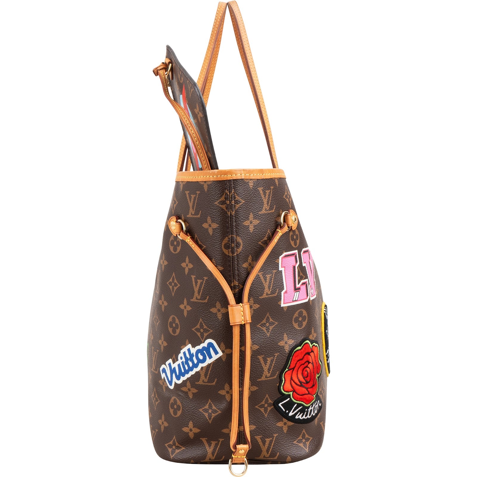 Louis Vuitton – My LV World Tour Patches Neverfull MM Shoulder Bag