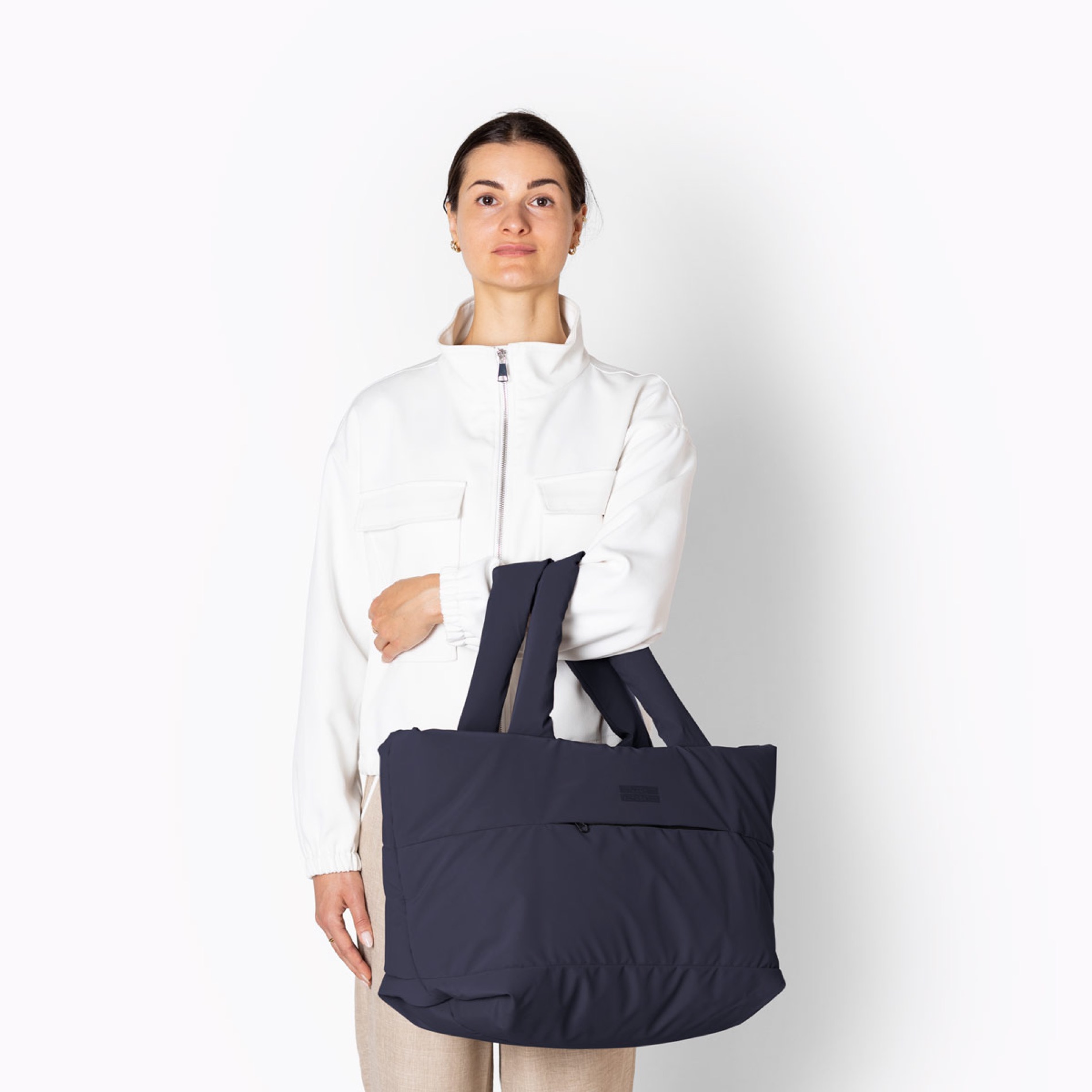 Olivia Puffy Bag Moss - Dark Navy