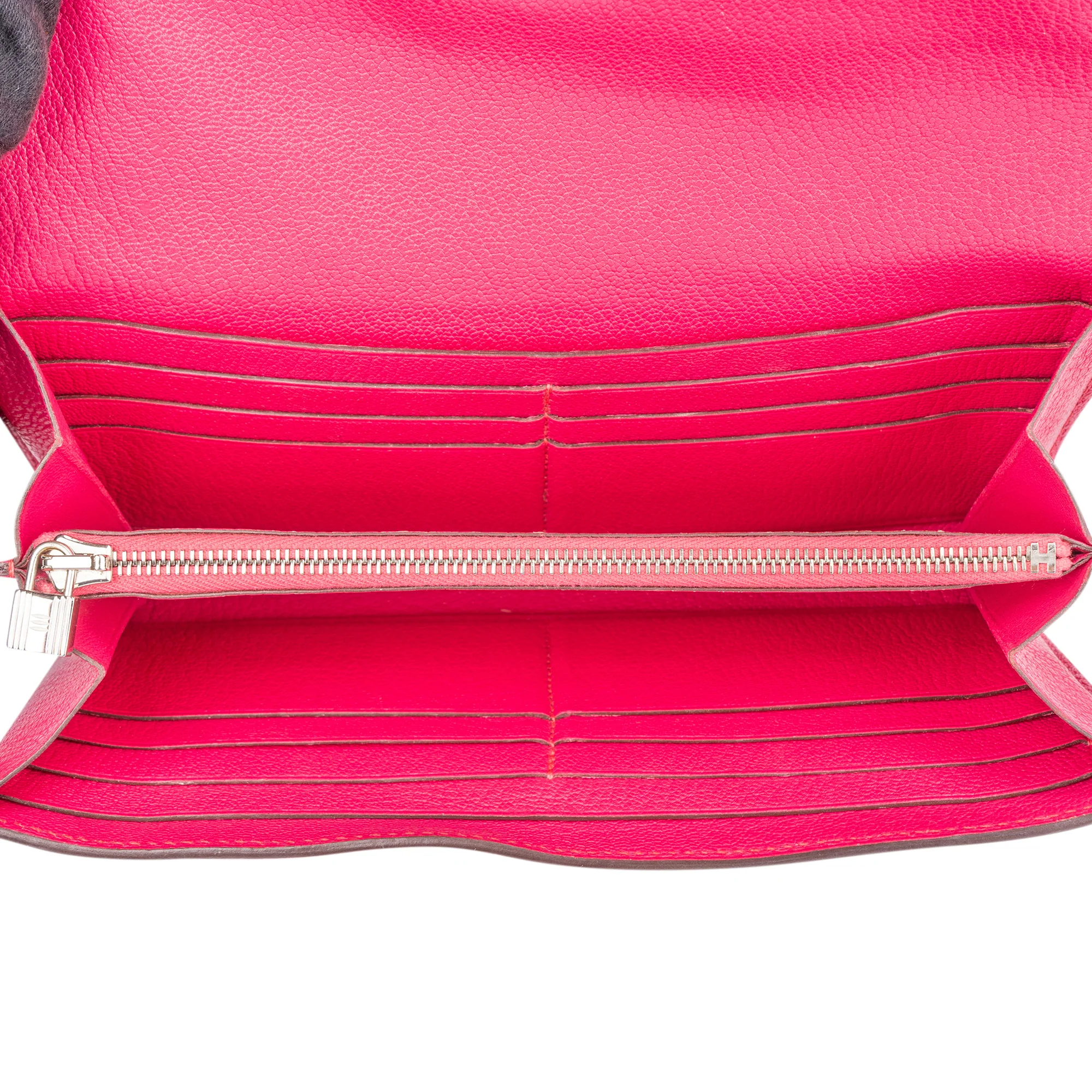 Hermès Rose Pourpre Chevre Leather Kelly Wallet