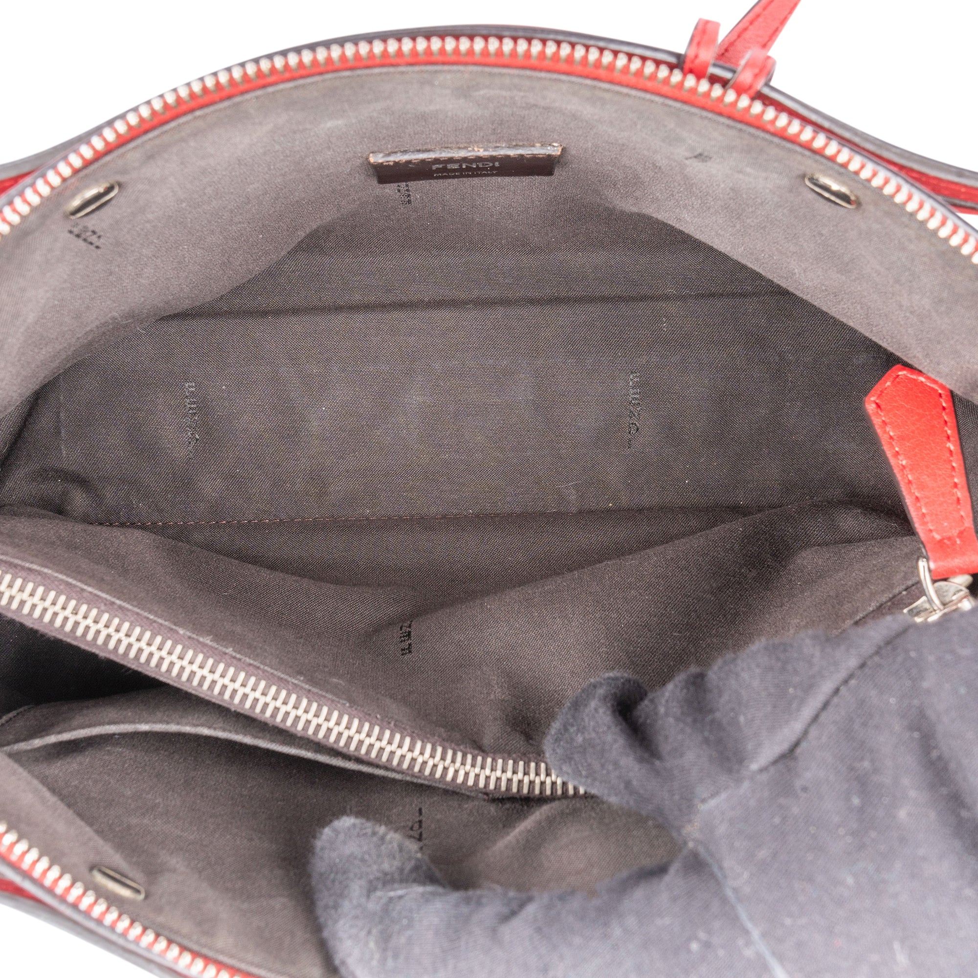 Fendi Red Leather By The Way Handbag