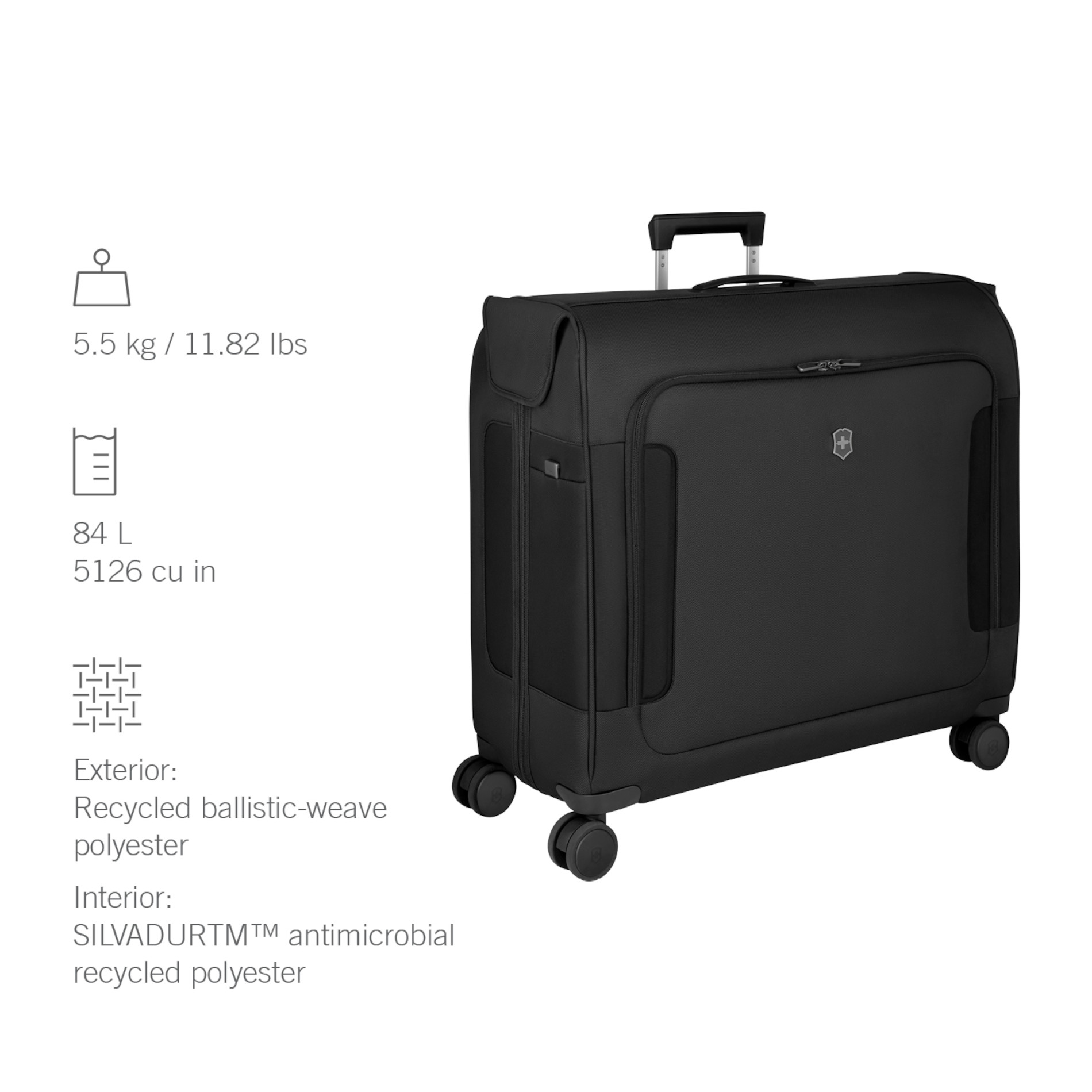 Werks Traveler 7.0 Wheeled Garment Bag - Black