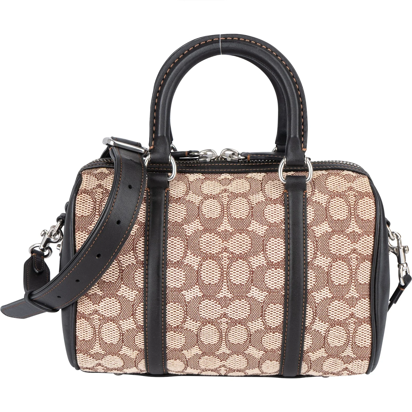 Coach Monogram Signature Rowan Satchel Boston Bag