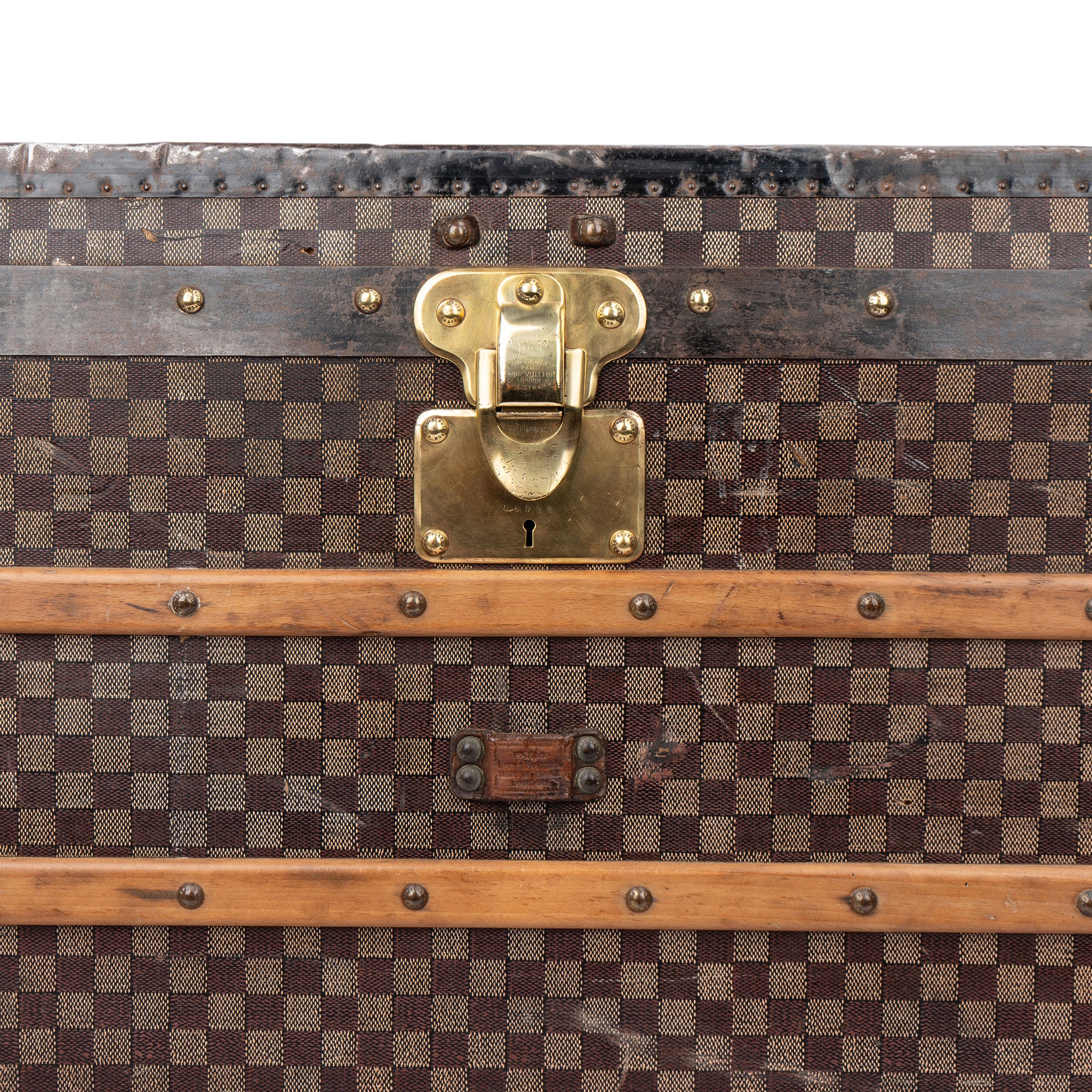 Louis Vuitton Damier Mark 2 c.1890s Courrier 100 Trunk Malle Koffer