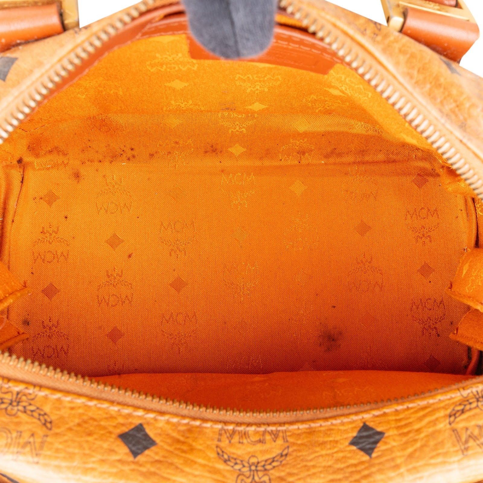 MCM Monogram Visetos Boston Bag