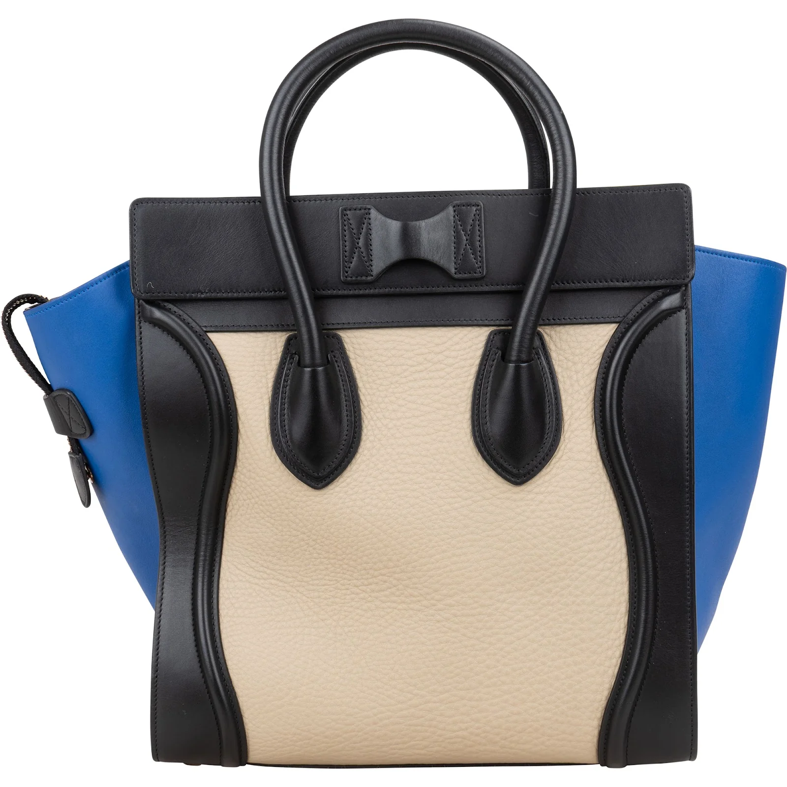 Céline Tricolor Leather Luggage Handbag