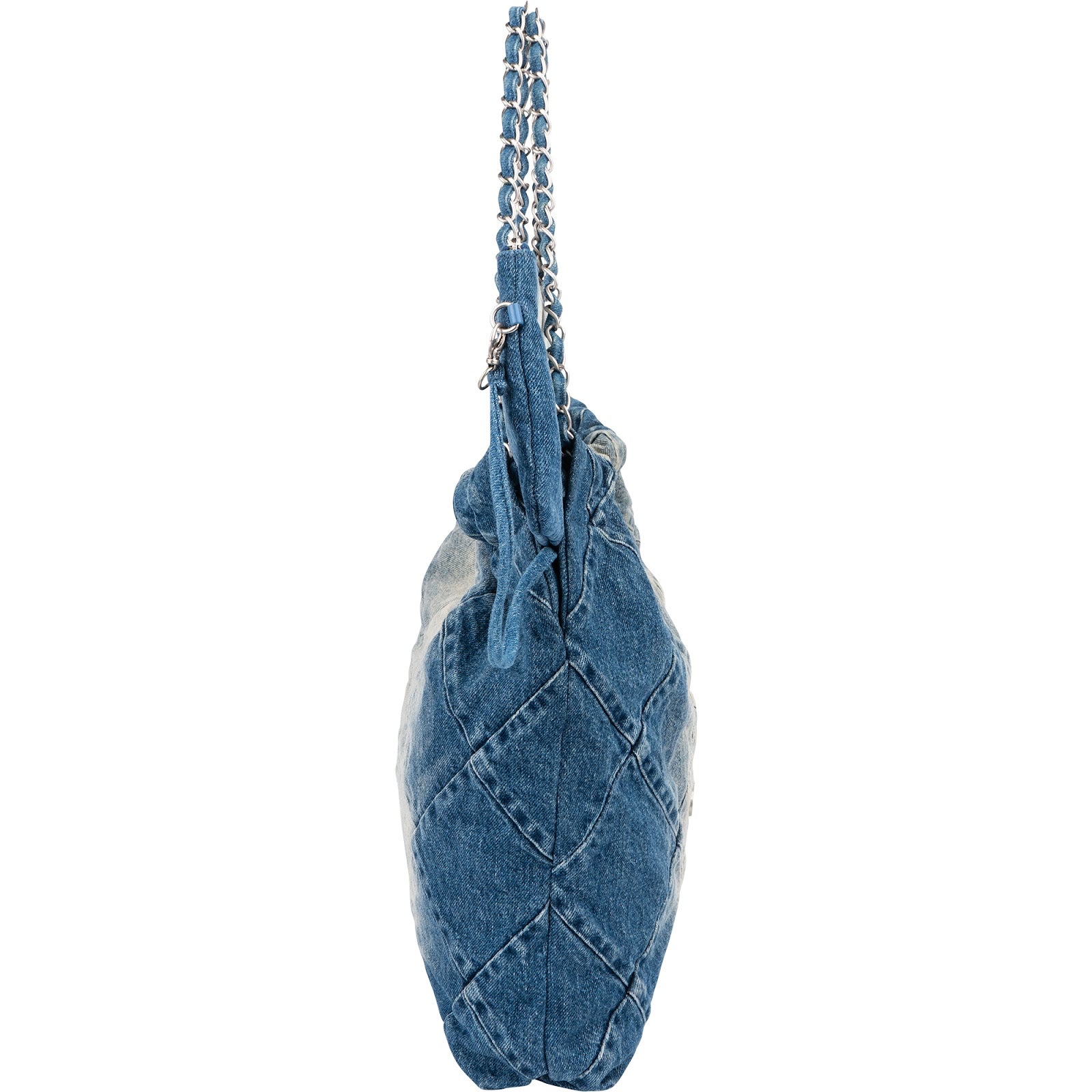 Chanel 22 Quilted Denim Chanel  Tote Shoulder Bag