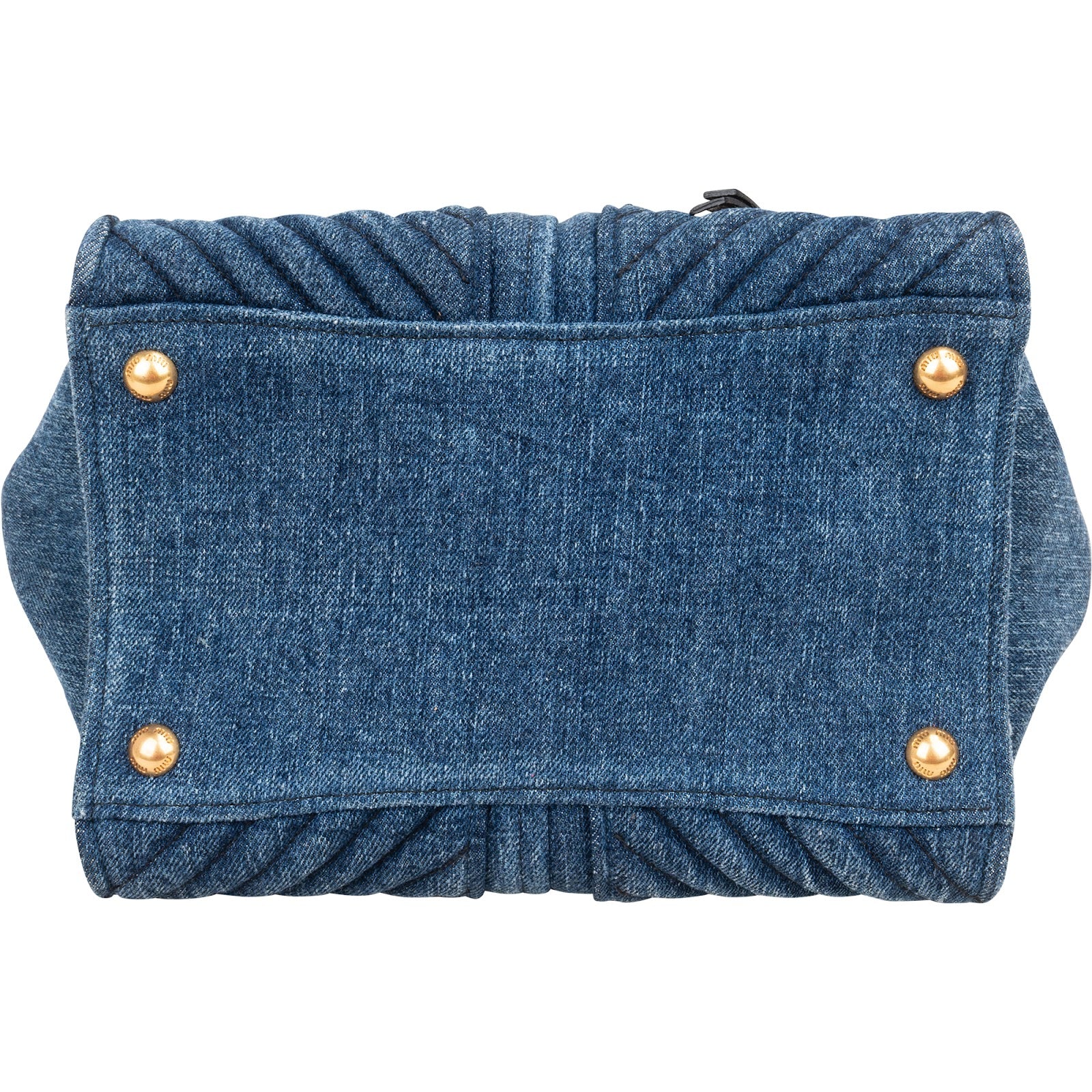 Miu Miu Denim Biker Tote Handbag