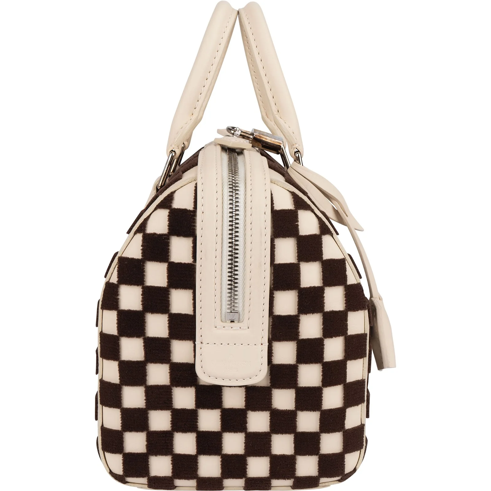 Louis Vuitton Monogram Damier Velours Speedy Cube PM Handbag