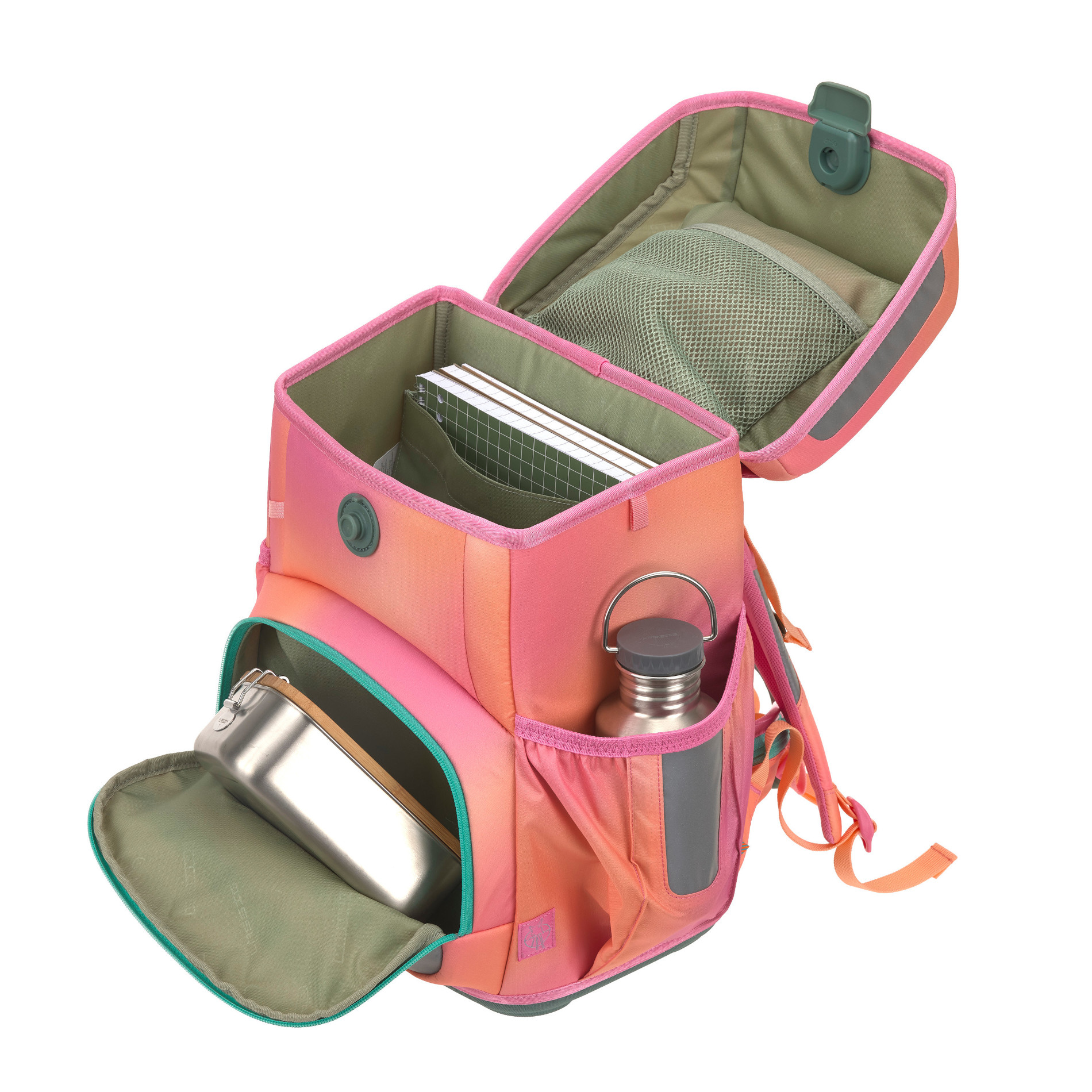 School Set Light Unique Schulranzenset 5tlg. - Sunset pink