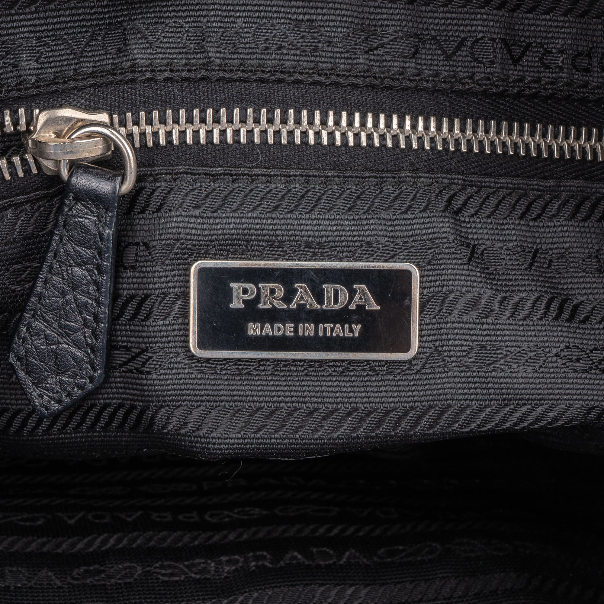 Prada Black Leather Triangle Handbag