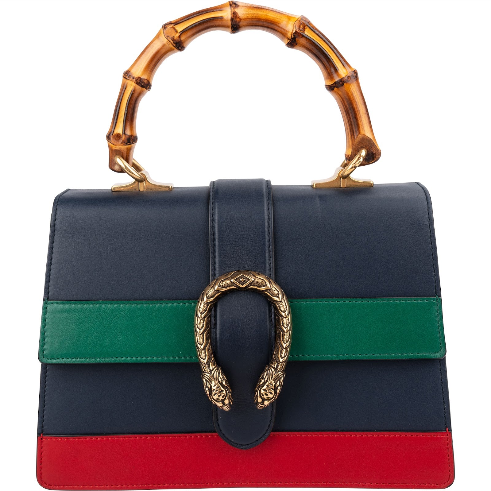 Gucci Multicolor Leather Dionysus Bamboo Top Handle Handbag