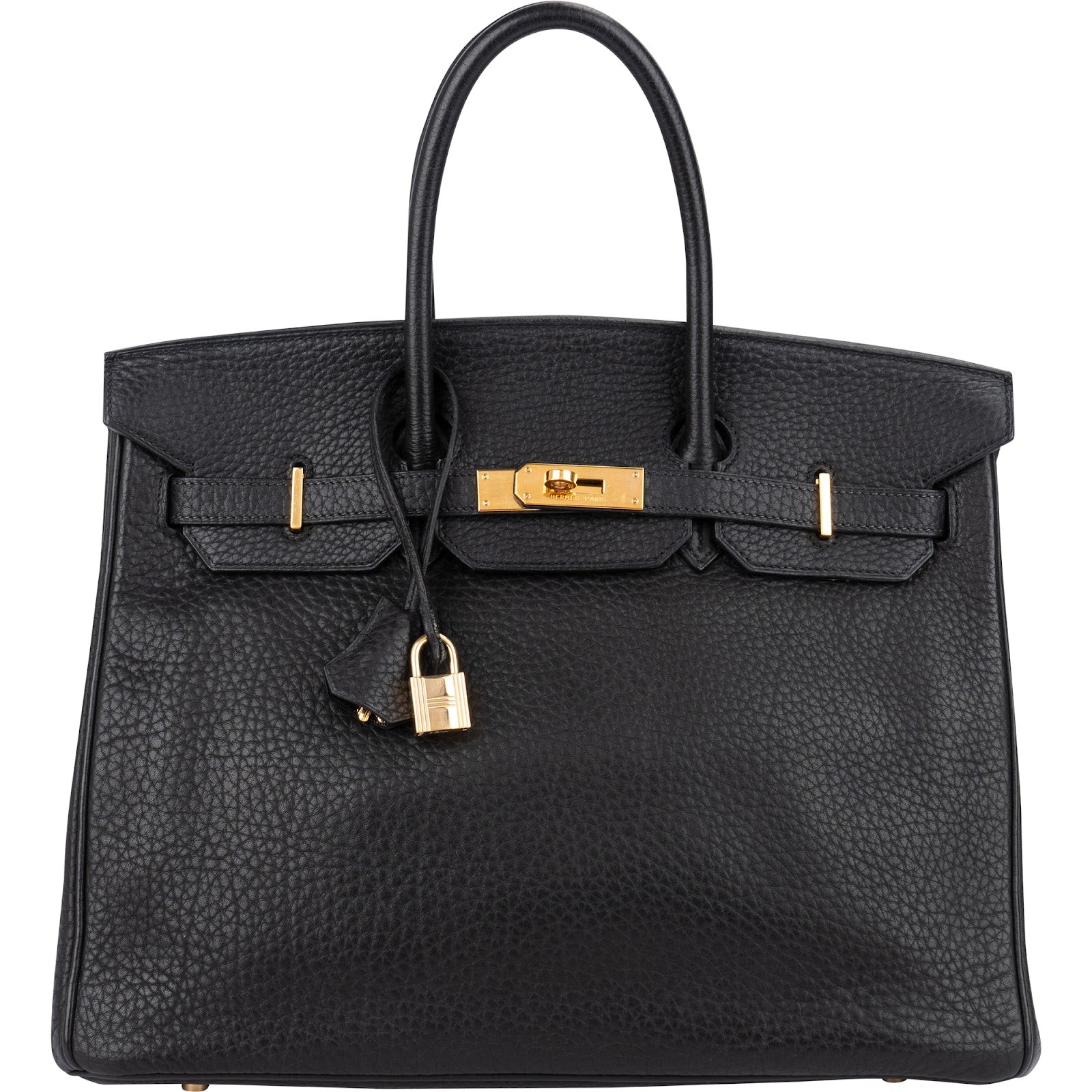 Hermès Noir Togo Leather Birkin 35 Gold Hardware Handbag