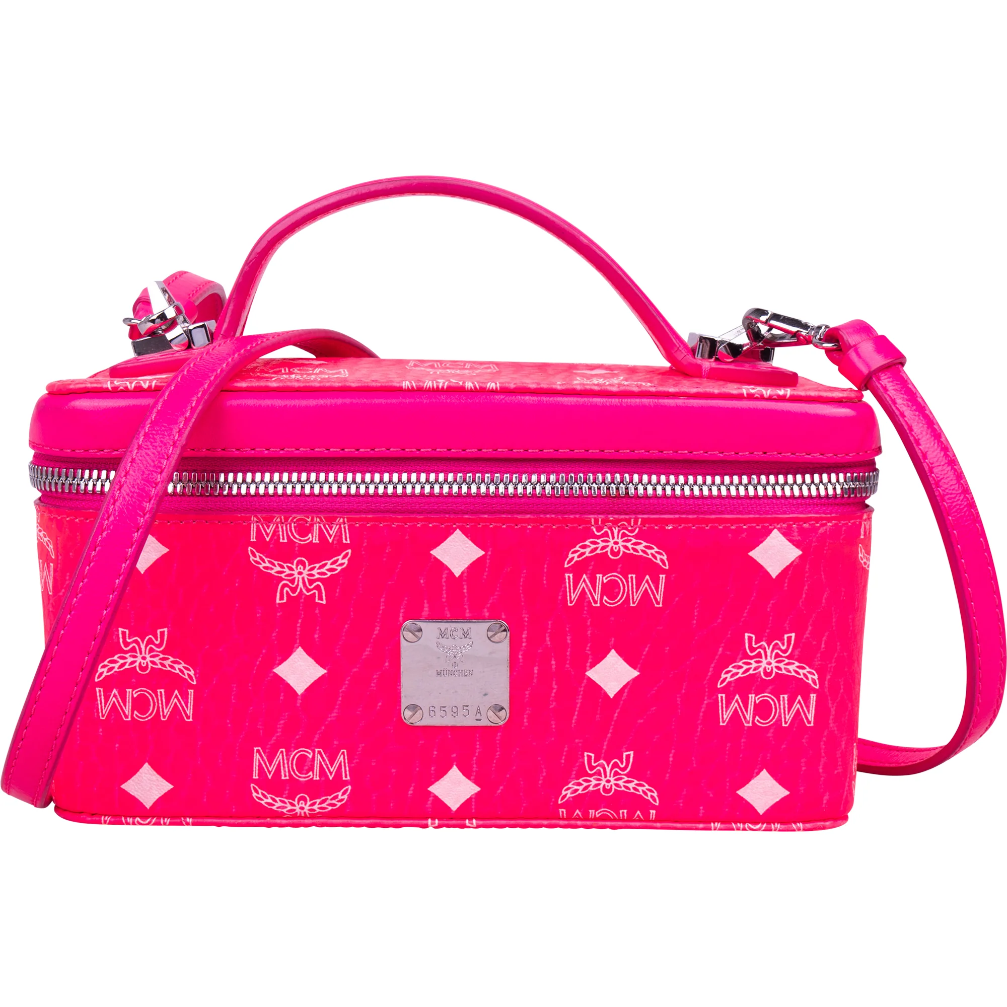 MCM Monogram Visetos Mini Rockstar Vanity Case Crossbody Bag
