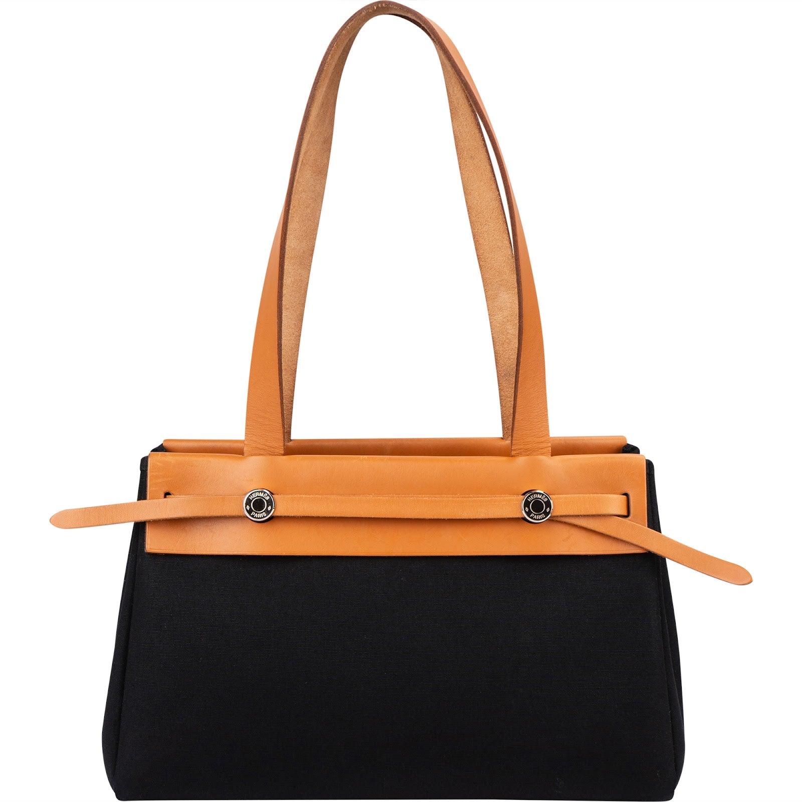 Borsa a tracolla Hermès Cabas PM in tela e pelle