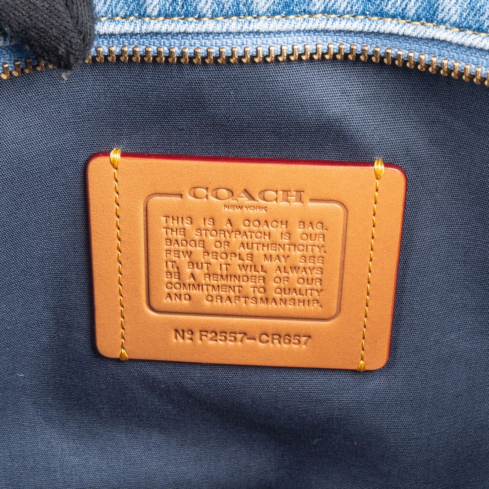 Coach Denim Cargo Tote Handbag