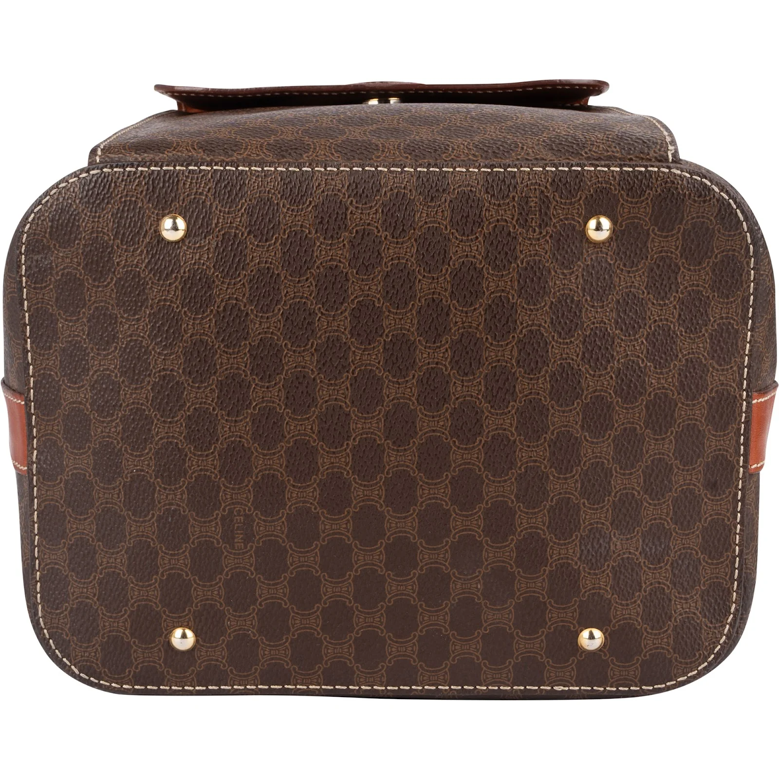 Celine Macadam Canvas Drawstring Bucket Crossbody Bag