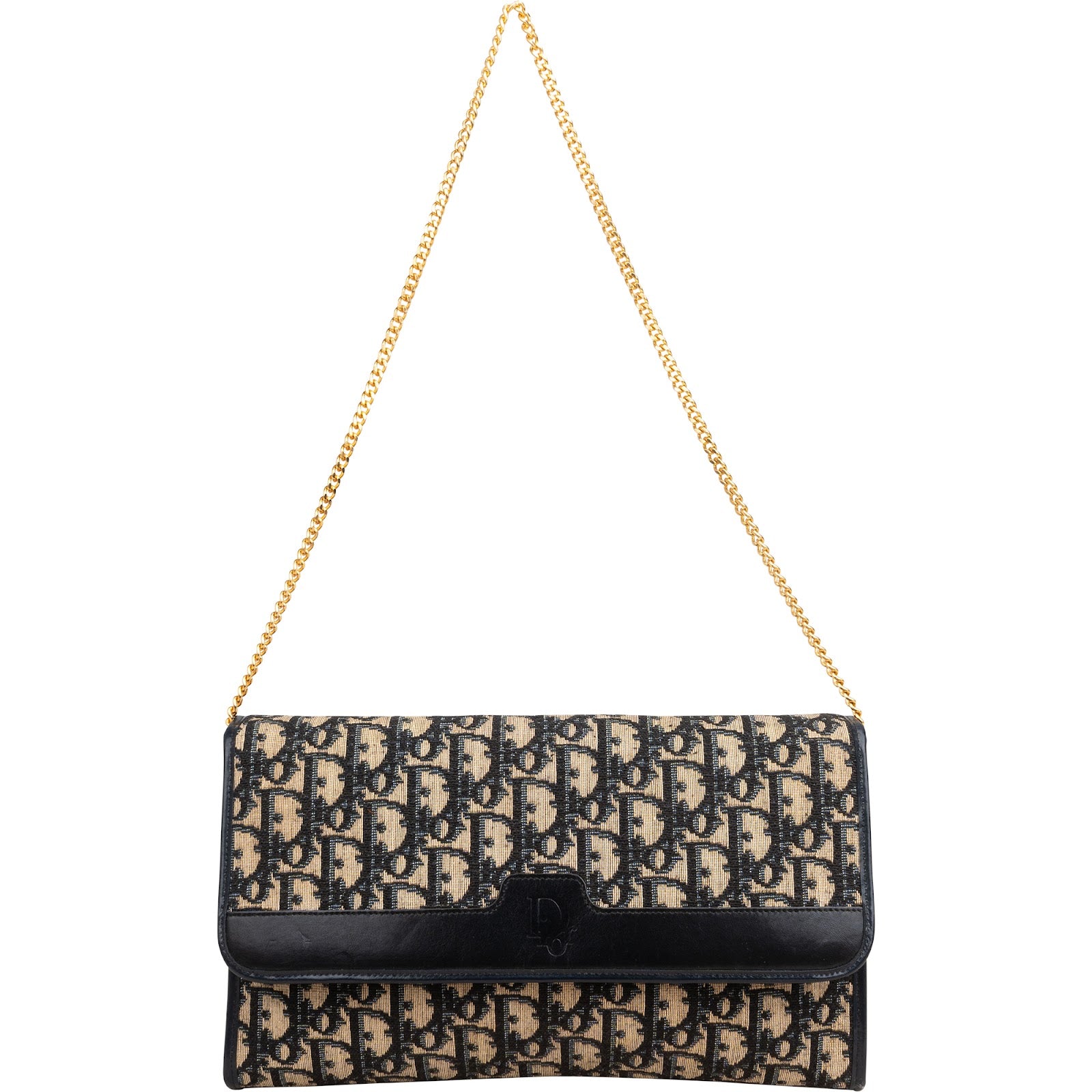 Christian Dior Trotter Monogram Vintage Flap Shoulder Bag