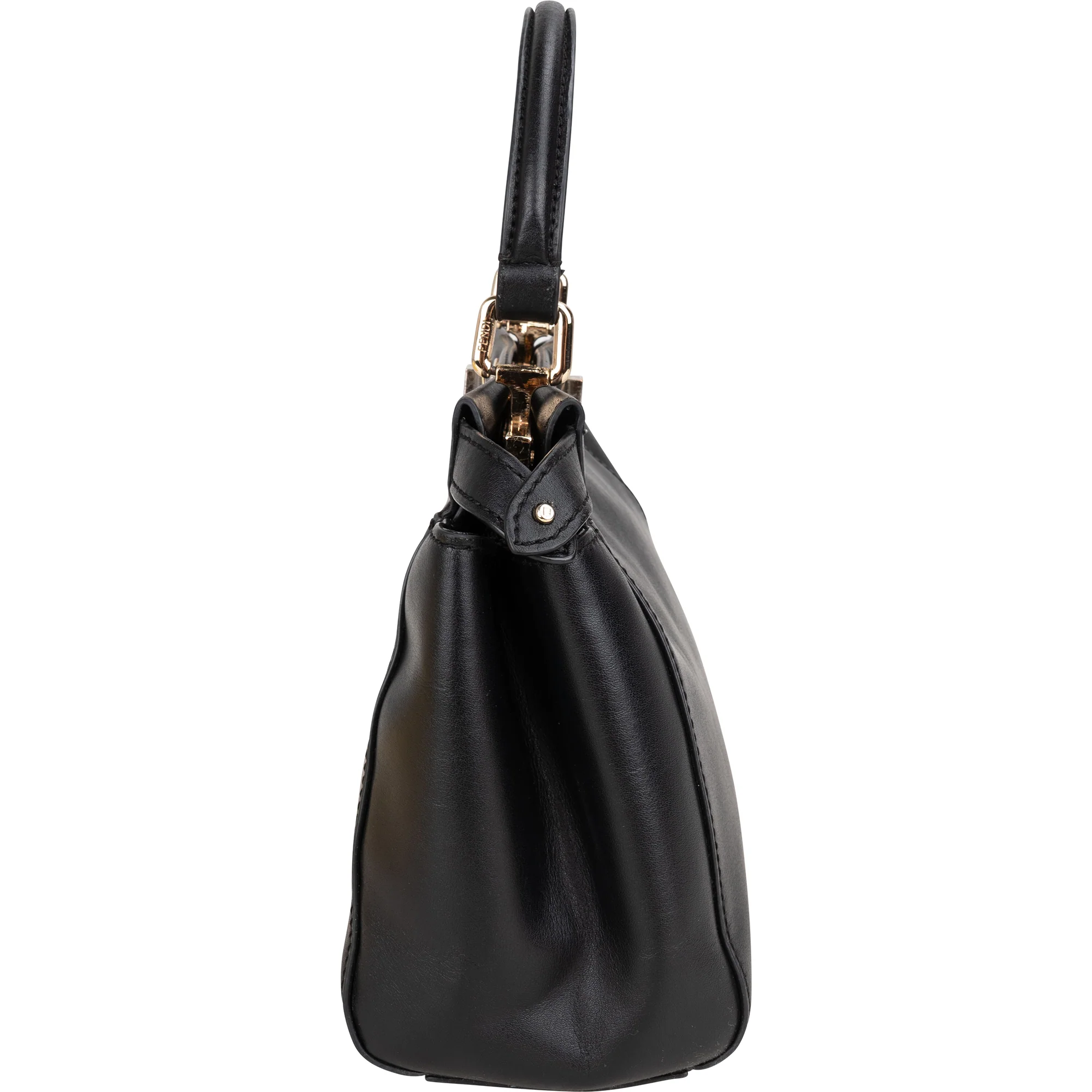 Fendi Black Leather Peekaboo Handbag