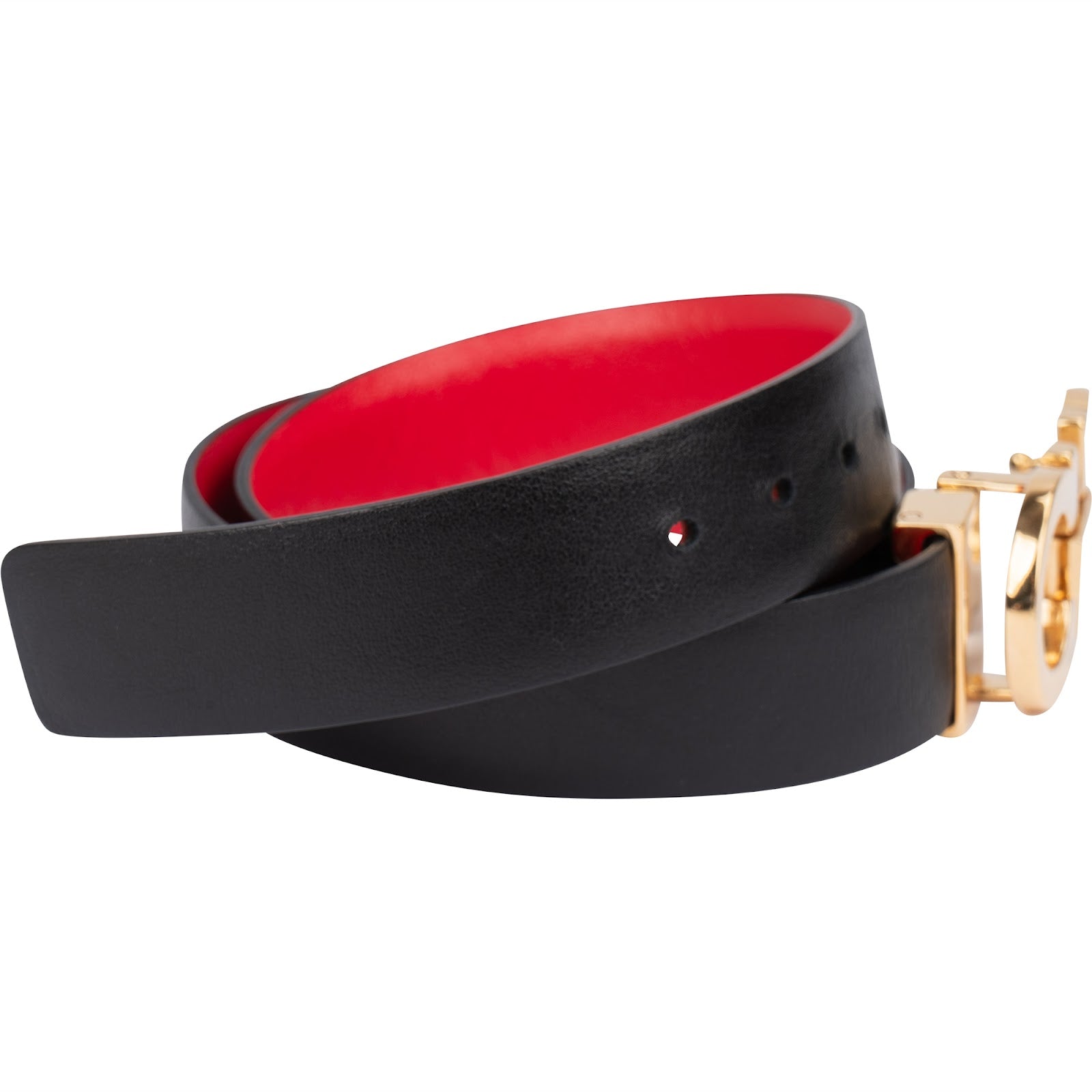 Salvatore Ferragamo Bicolor Reversible Leather Gancini Gürtel