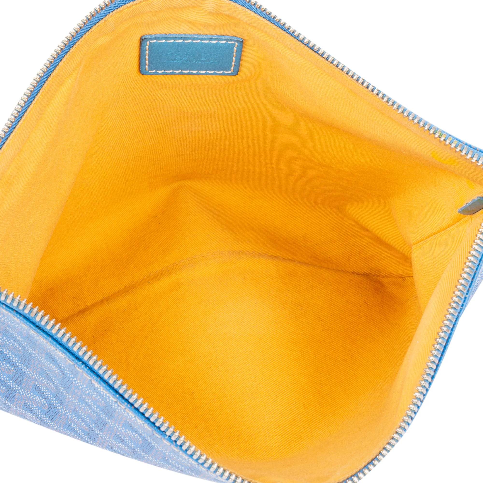 Goyard Blue Goyardine Monogram Dokumententasche