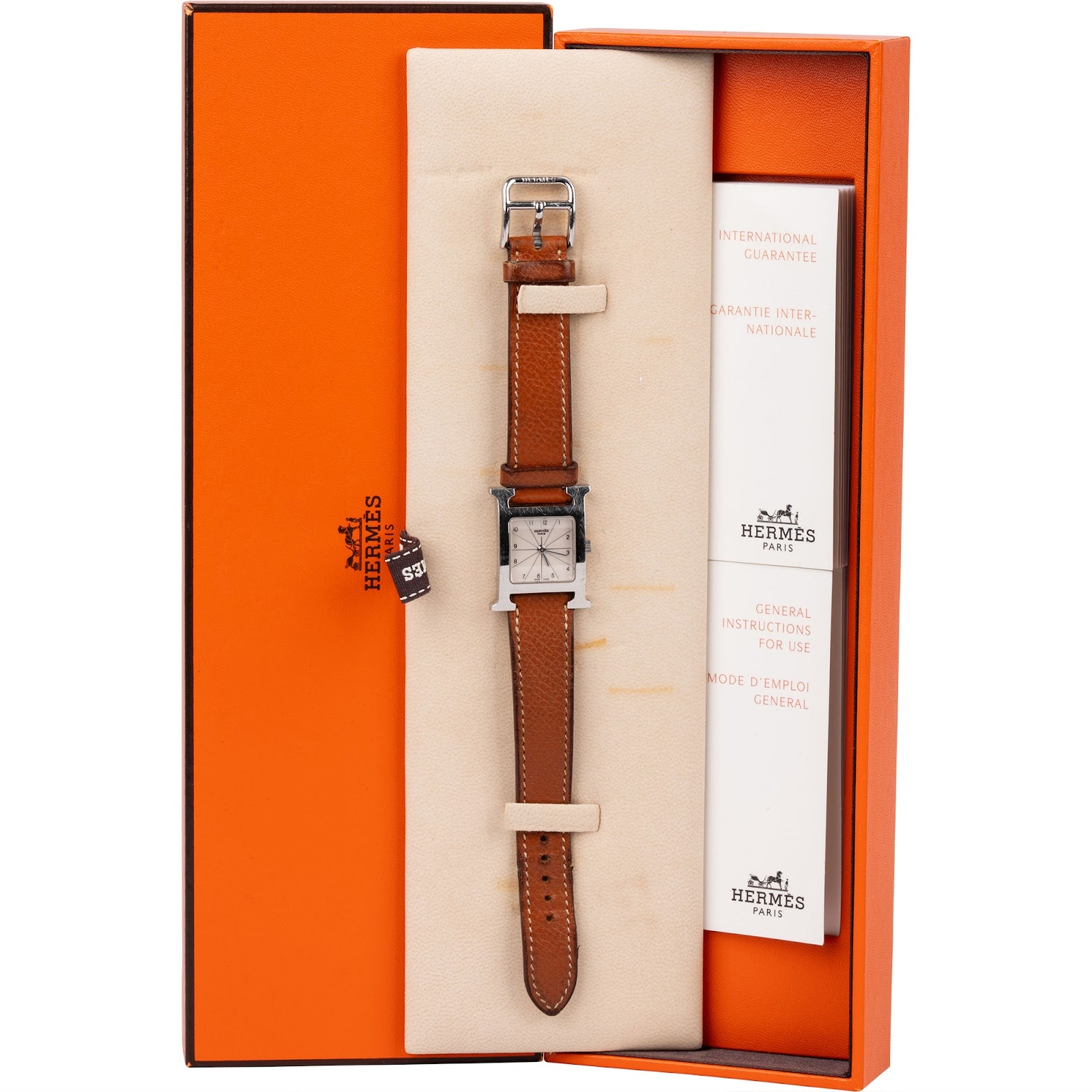 Hermès Silver Tone Heure H HH1.210 Damenuhr