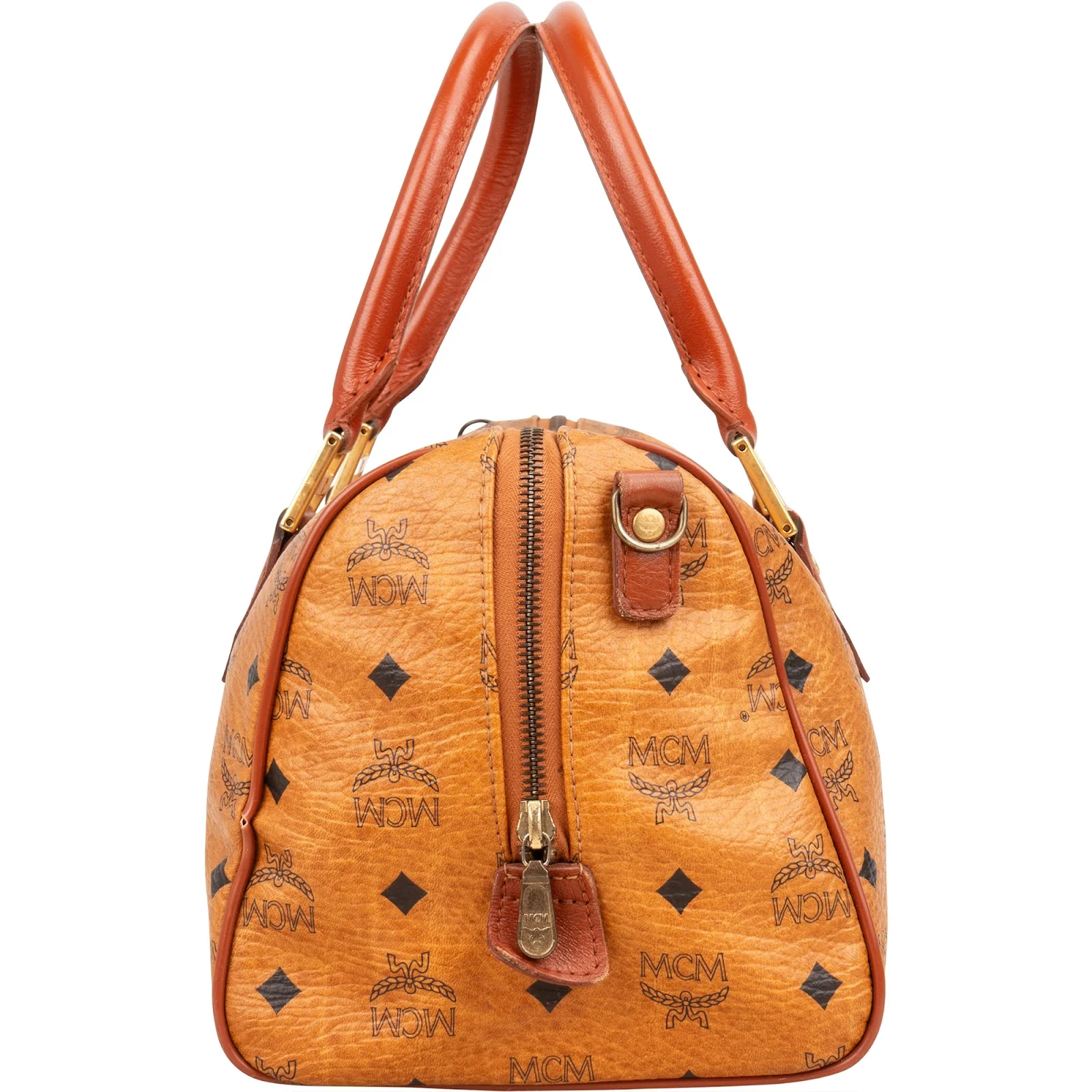 MCM Monogram Visetos Boston Handbag