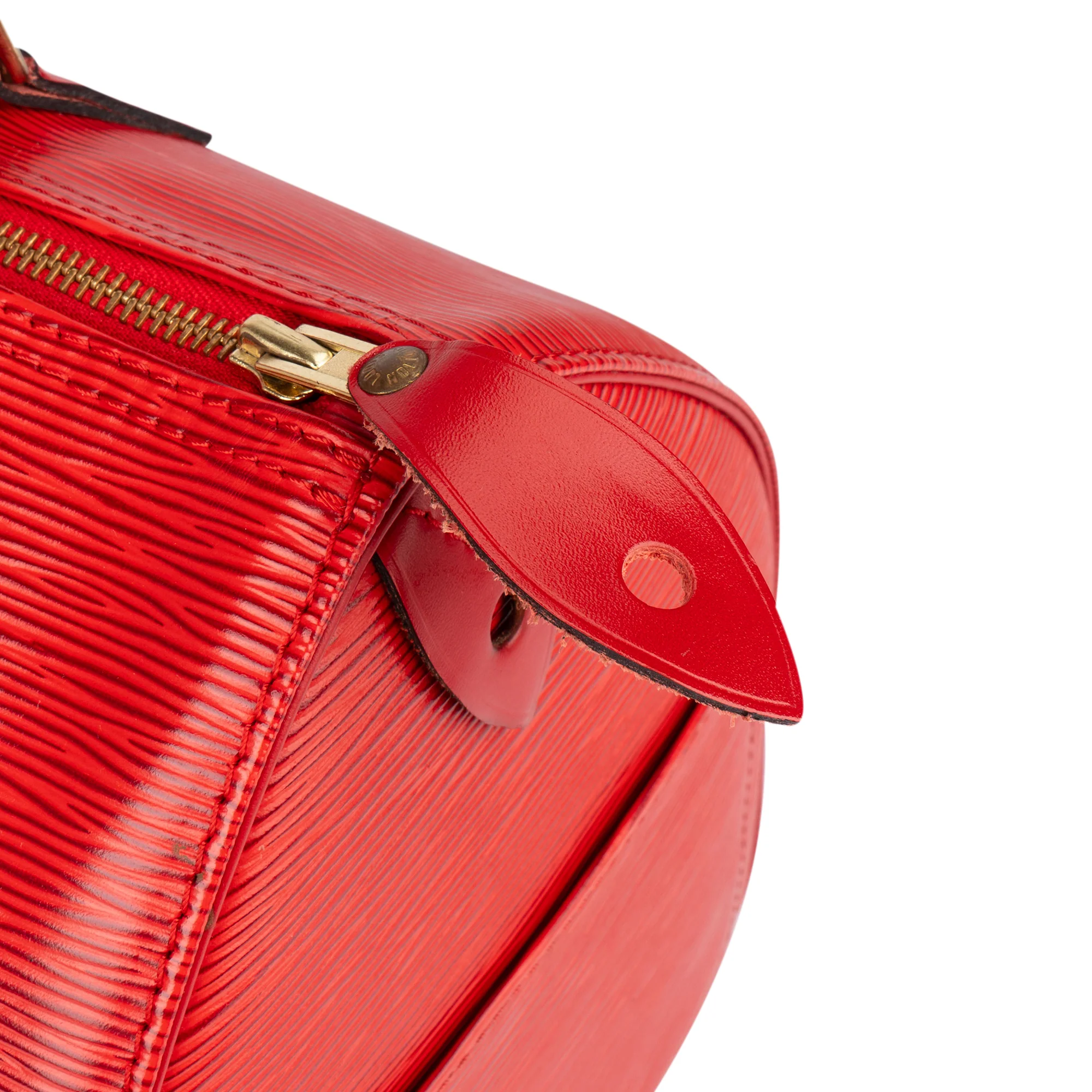 Louis Vuitton Red Epi Leather Speedy 30 Boston Bag
