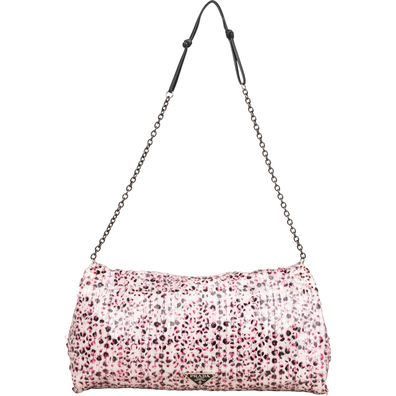 Prada Sequin Embellished Flap Shoulder Bag