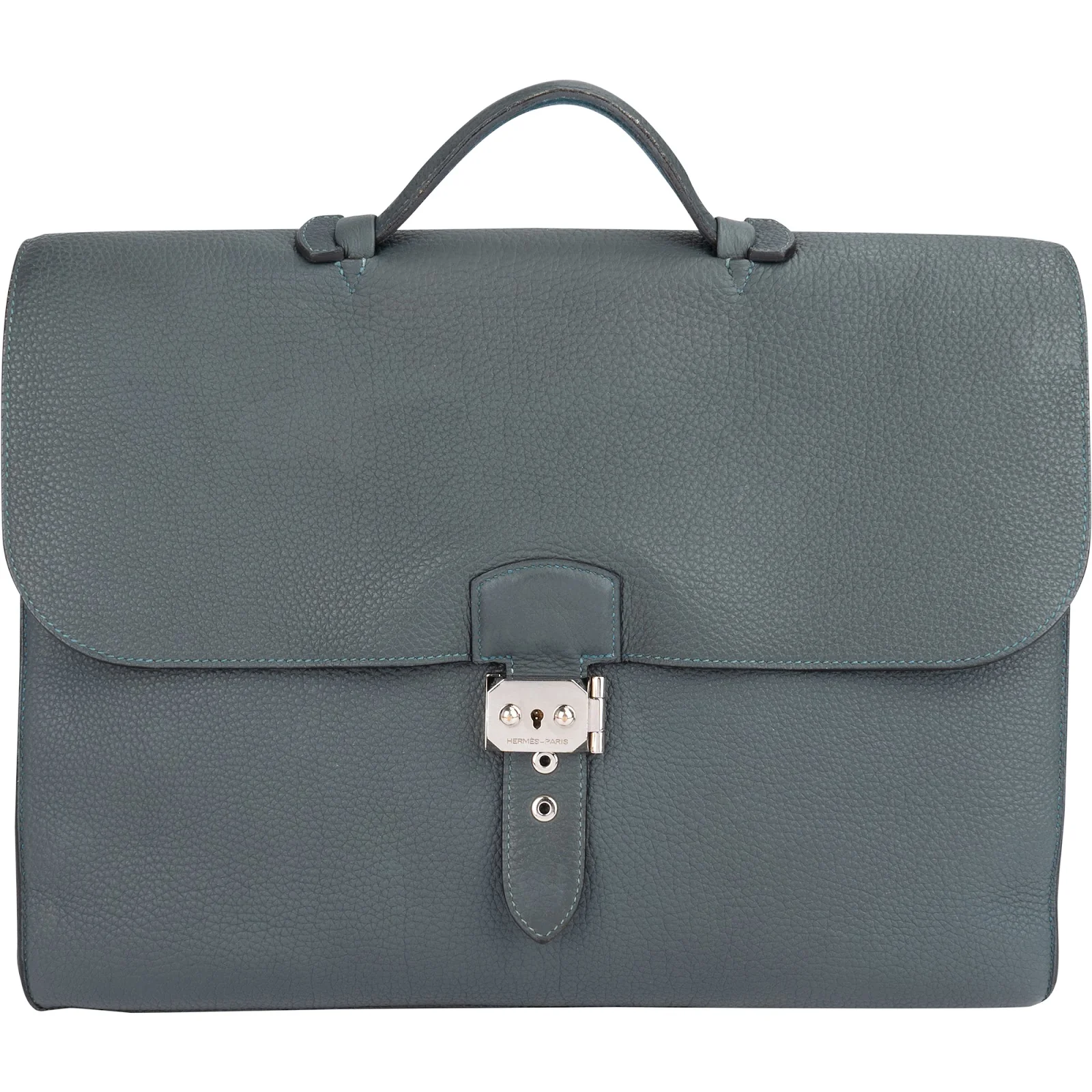 Hermès Gris Togo Leather Sac à Dépêches Business Handbag