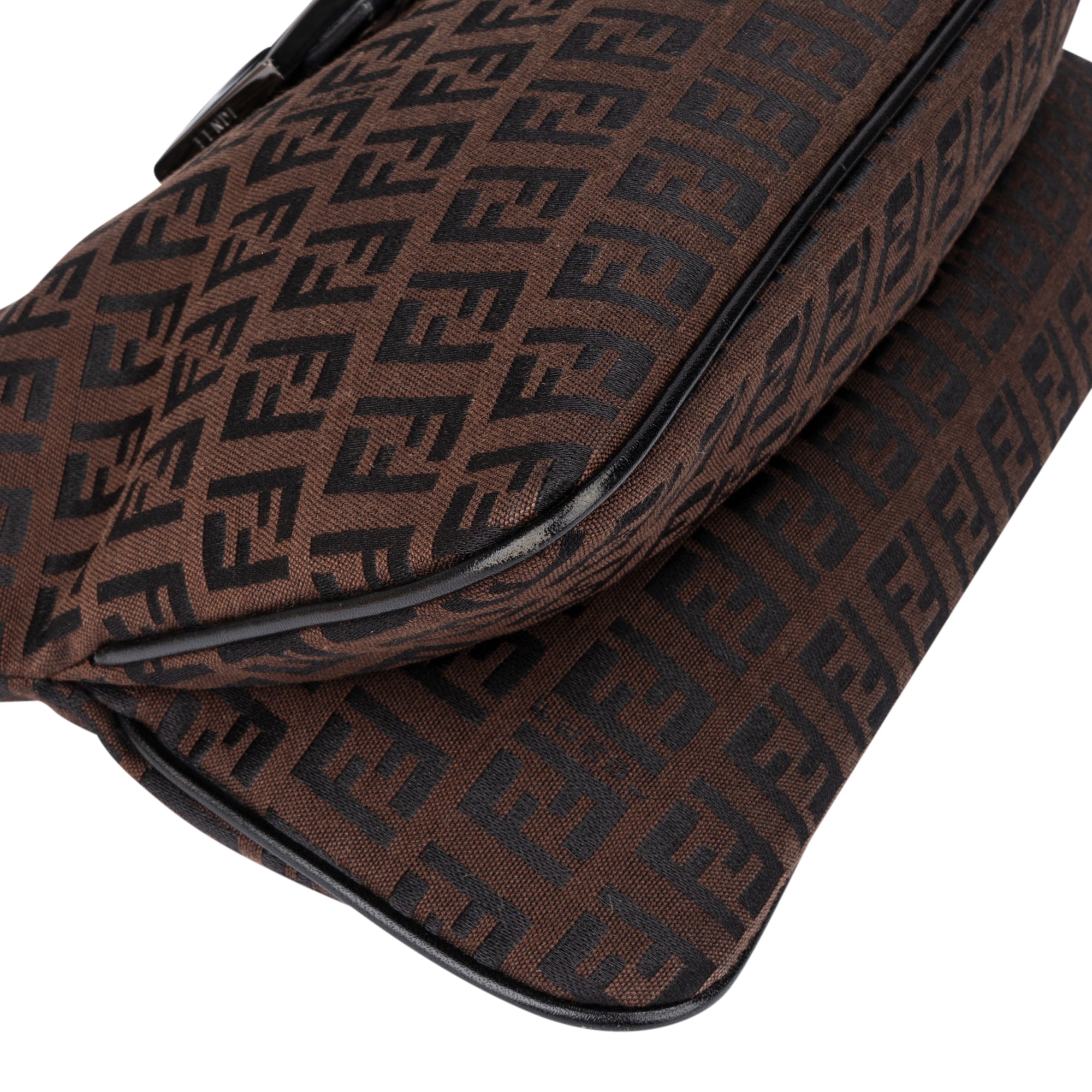Sac à bandoulière Fendi FF Monogram Baguette à boucle