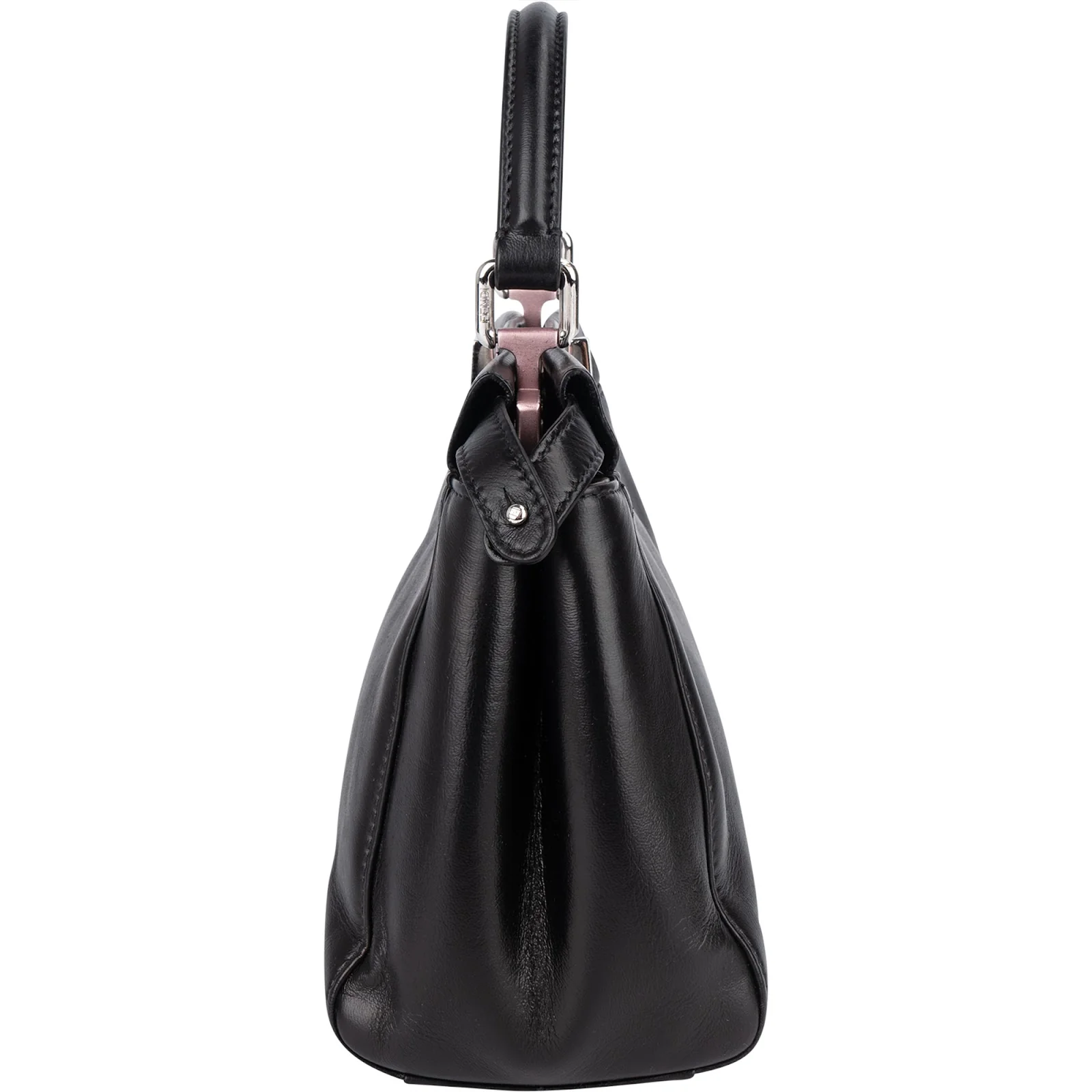 Fendi Black Leather Peekaboo Handbag