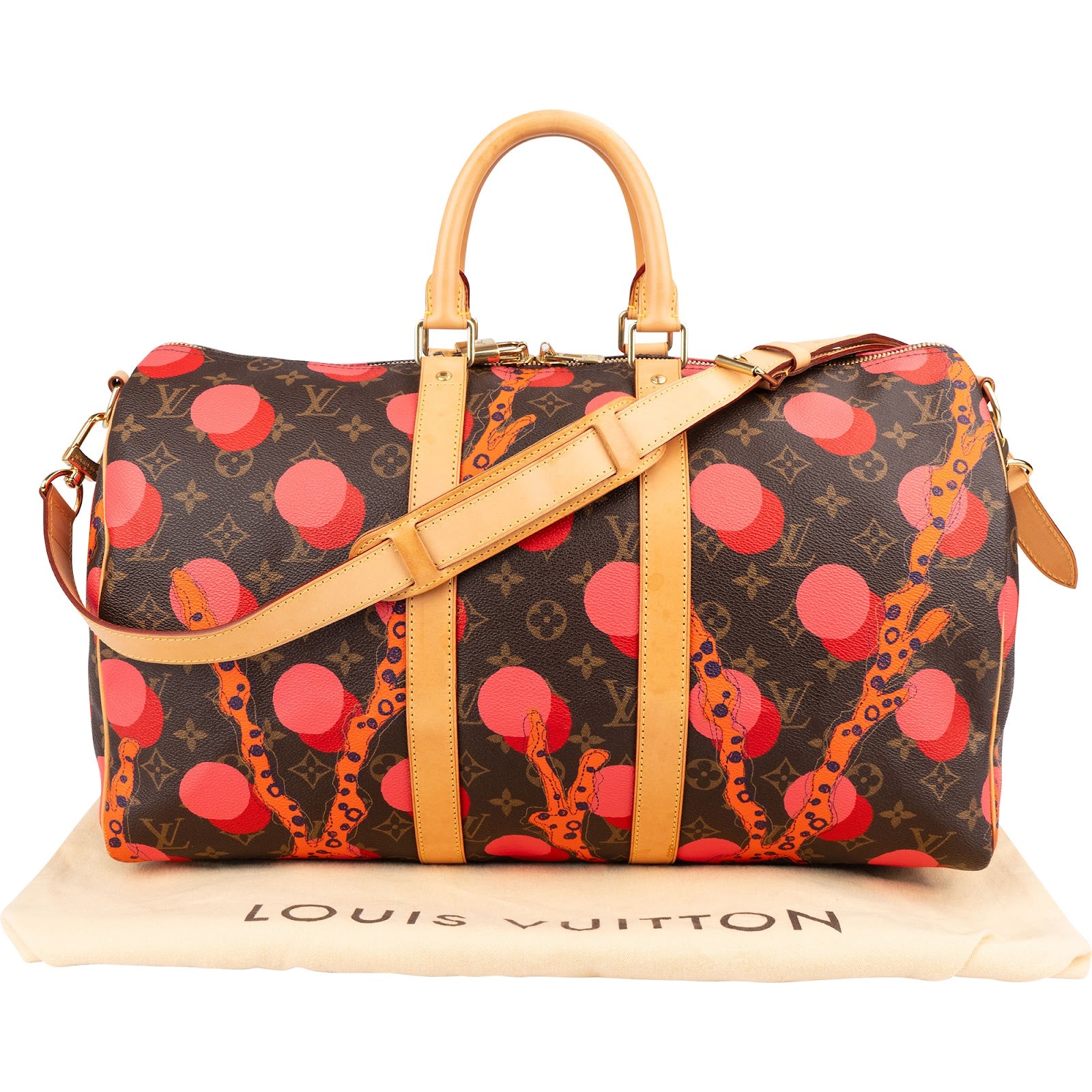 Torba podróżna Louis Vuitton Monogram Canvas Limited Yayoi Kusama Ramages Dots Keepall 45 Bandoulièr