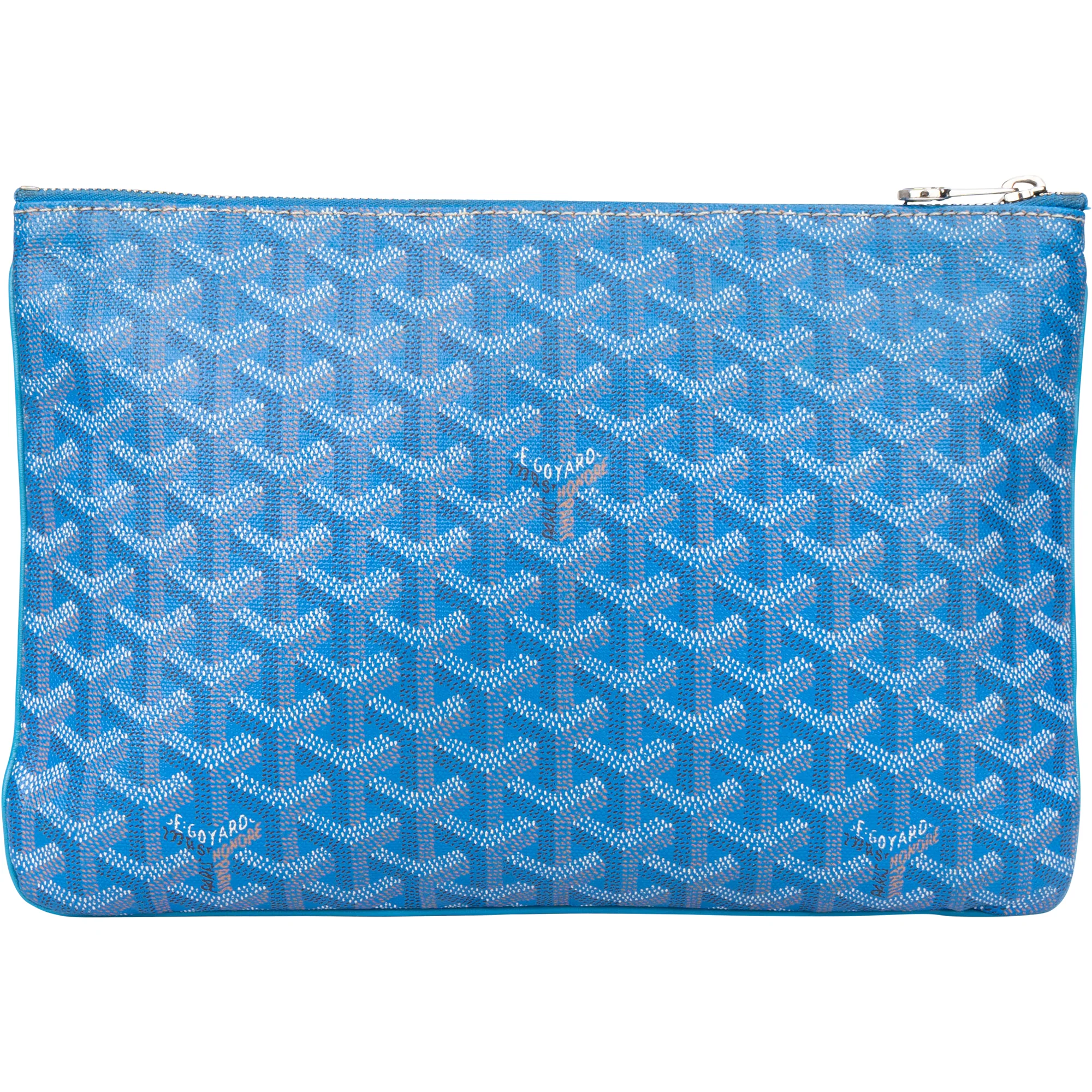 Goyard Blue Goyardine Monogram Dokumententasche