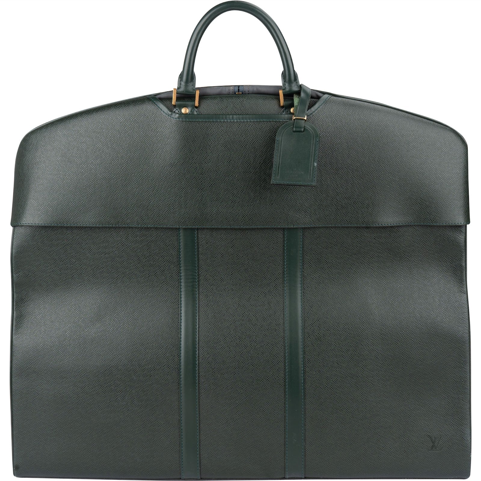 Louis Vuitton Green Taiga Leather Garment Bag Kleidersack
