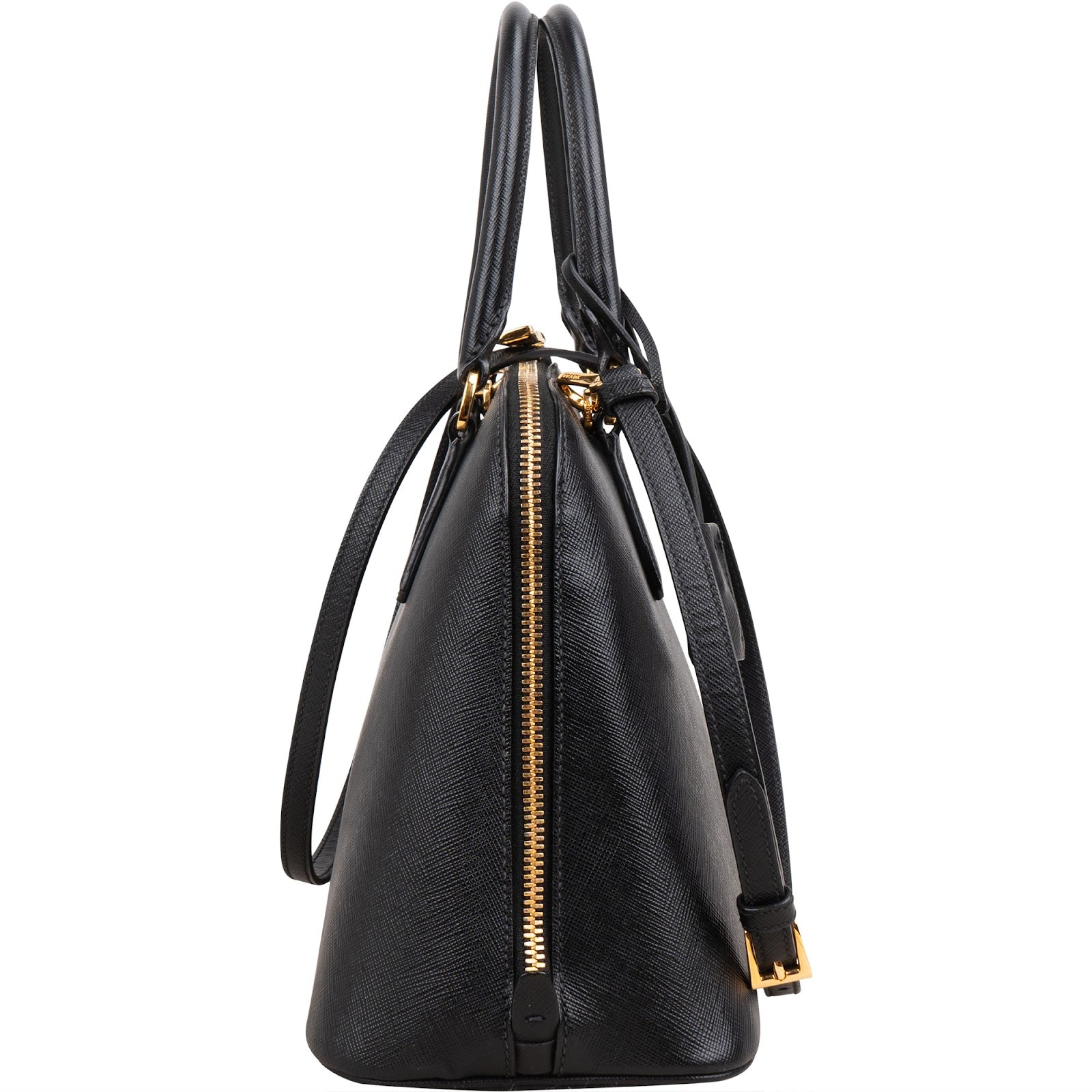 Prada Black Saffiano Leather Promenade Handbag